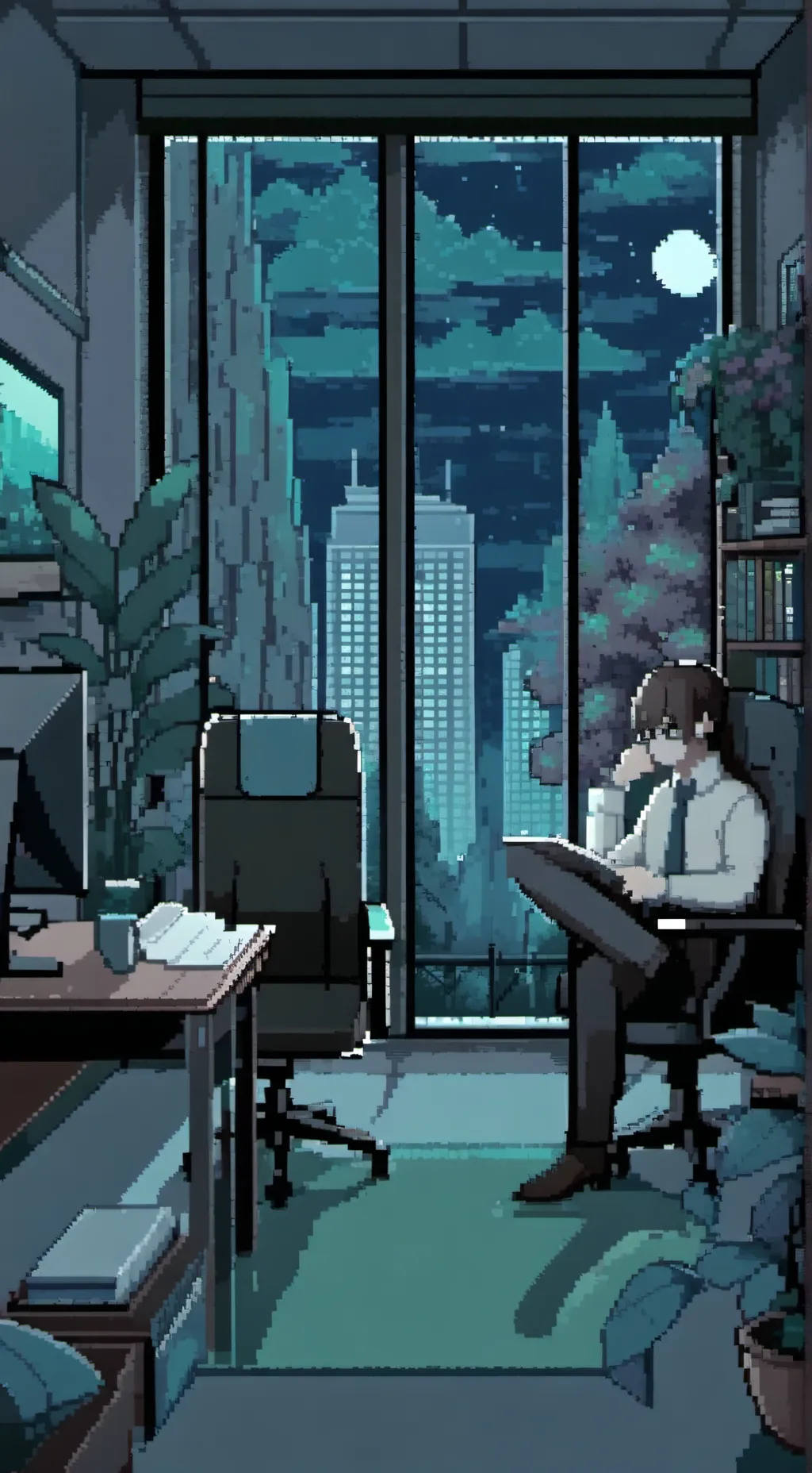 ai character: Office sticks background