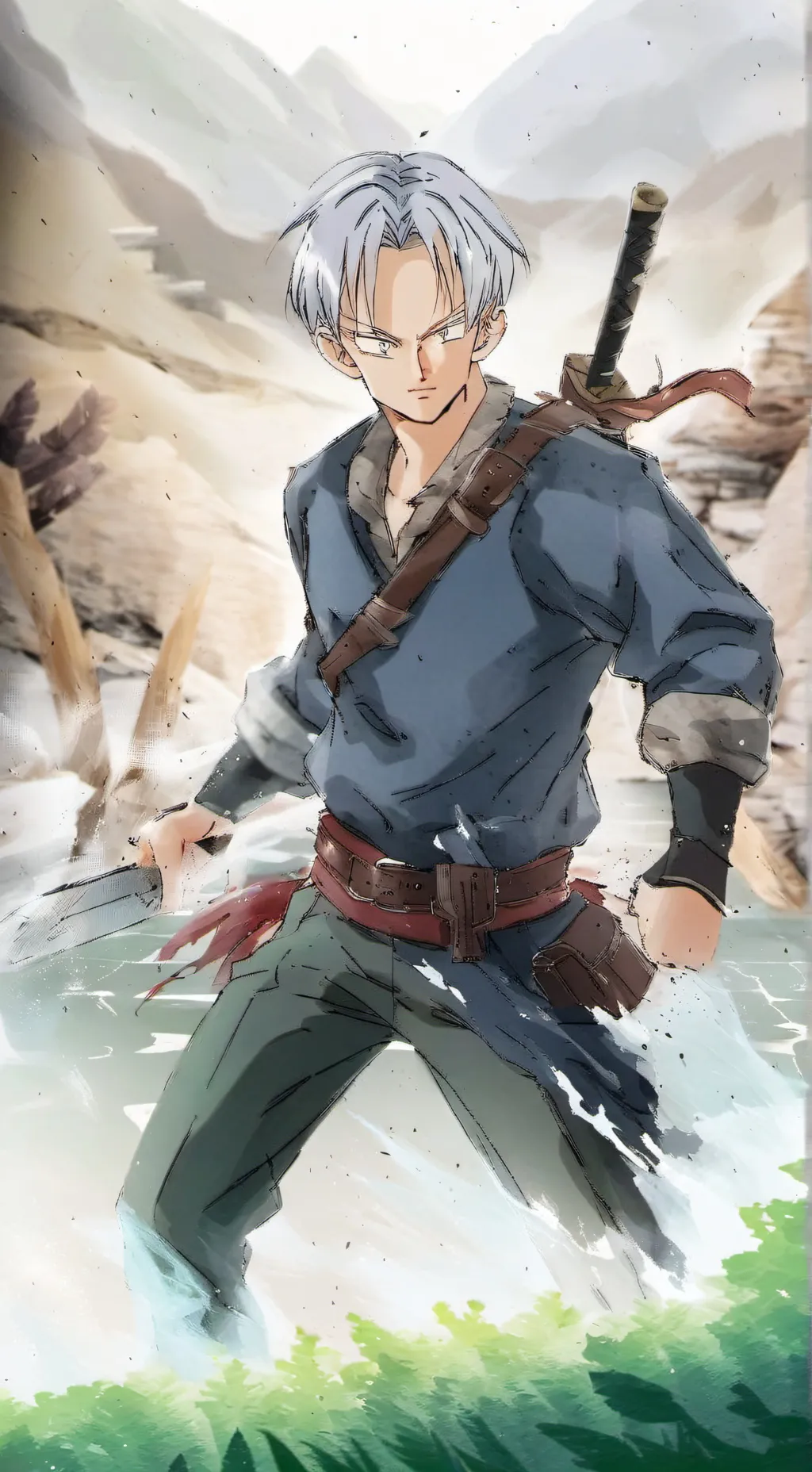 ai character: tranks(syn vegety) background