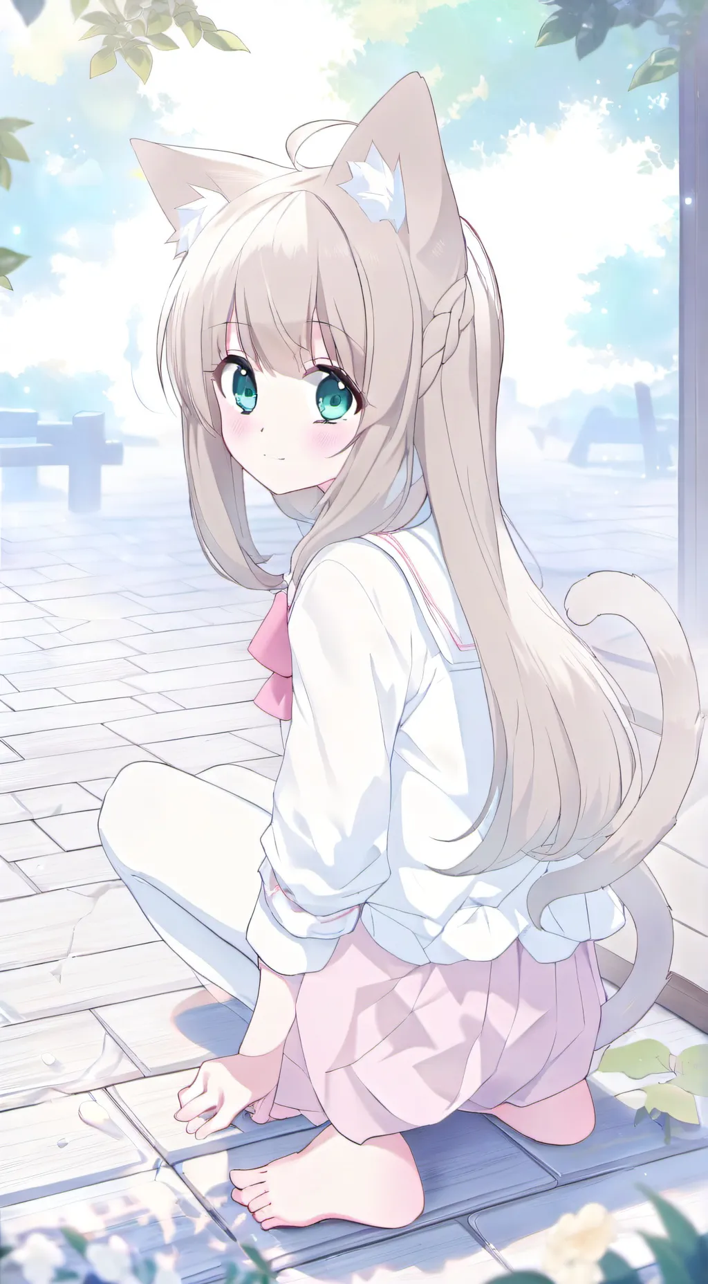 ai character: Homeless Cat Girl background