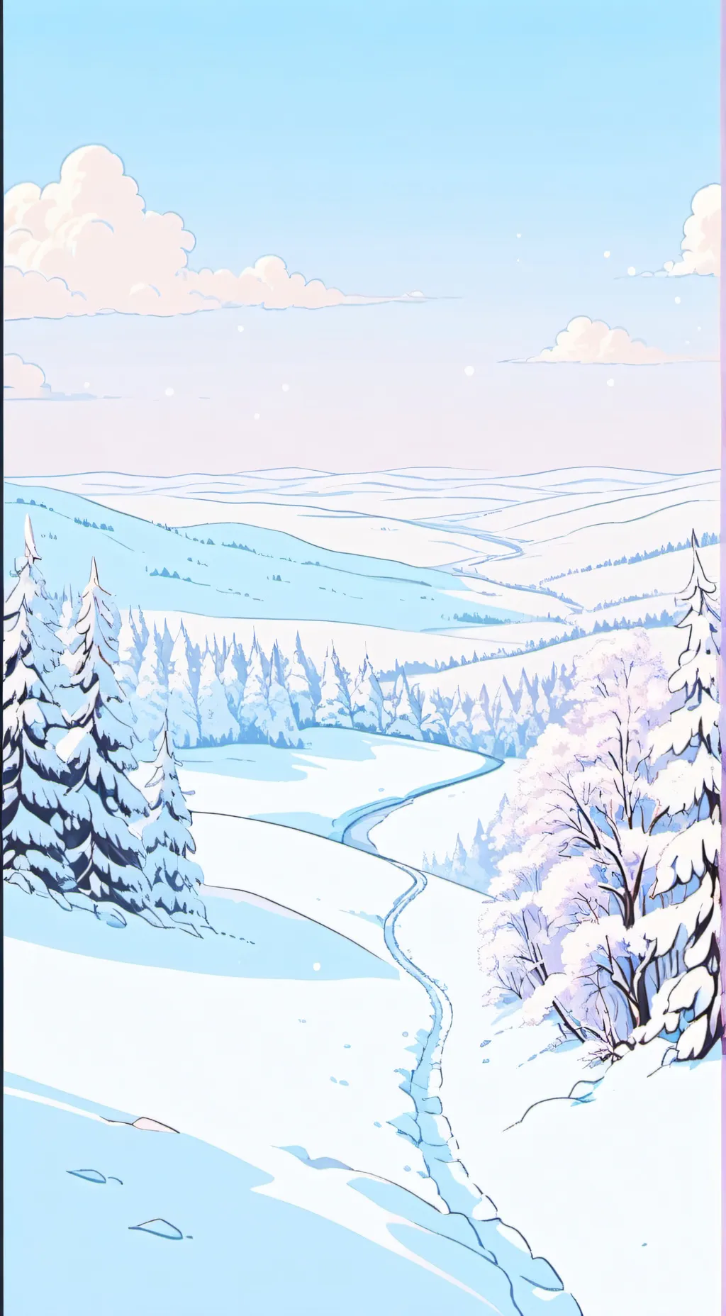 ai character: eternal winter background