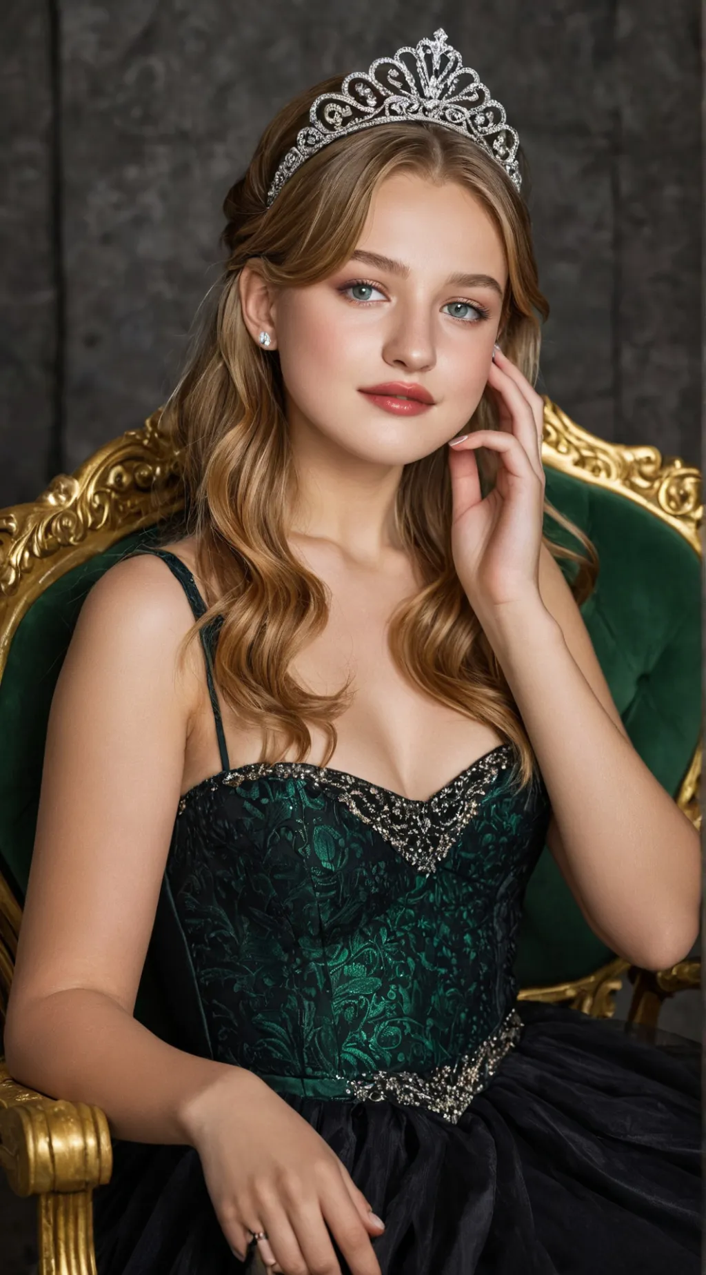 ai character: Leonor de Borbón  background