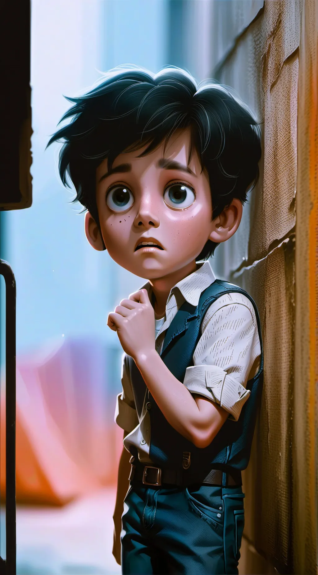 ai character: missing boy background