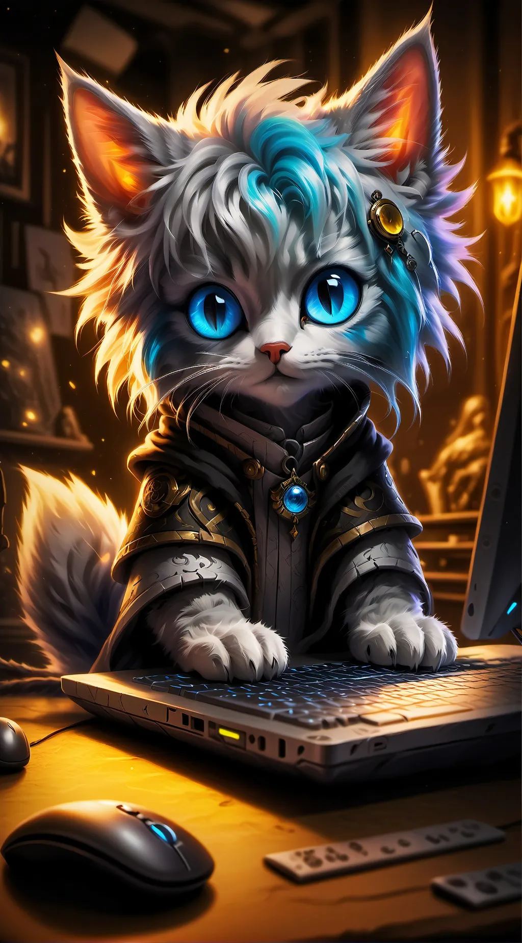 ai character: Pixel background