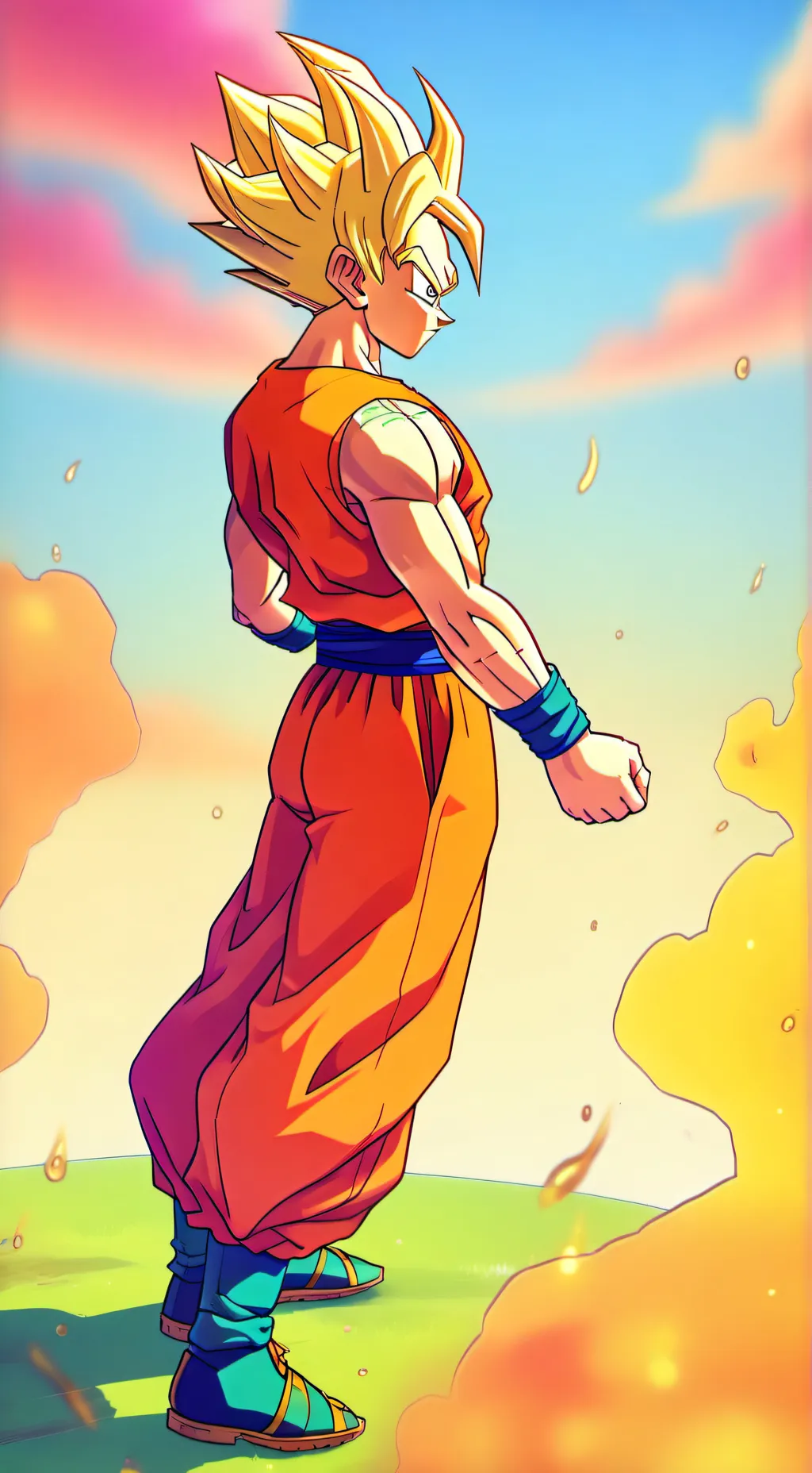 ai character: son Goku(SagaCell) background