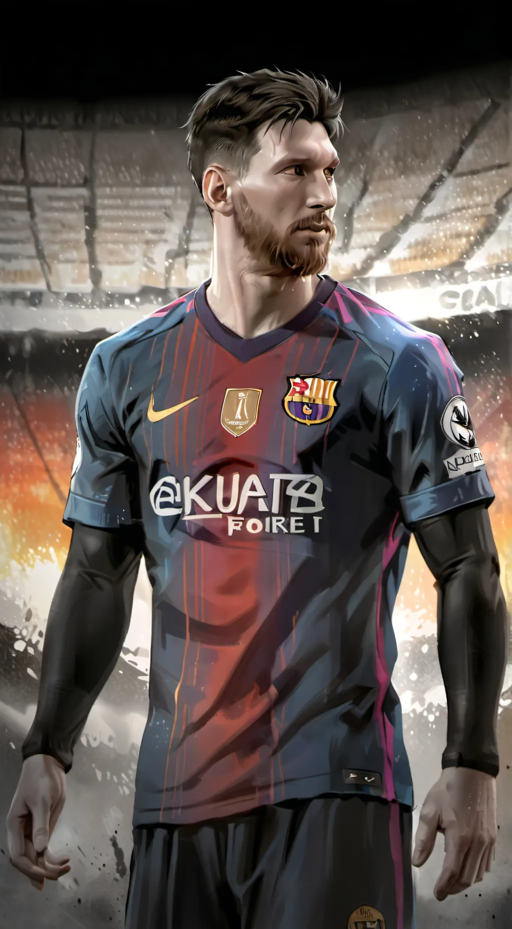 ai character: Messi 10 background