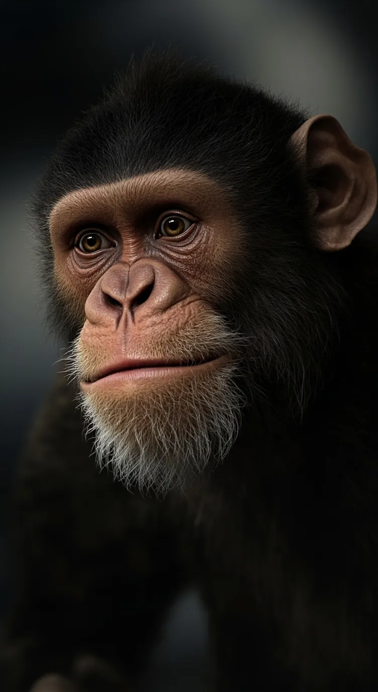 ai character: Hungry gorilla background