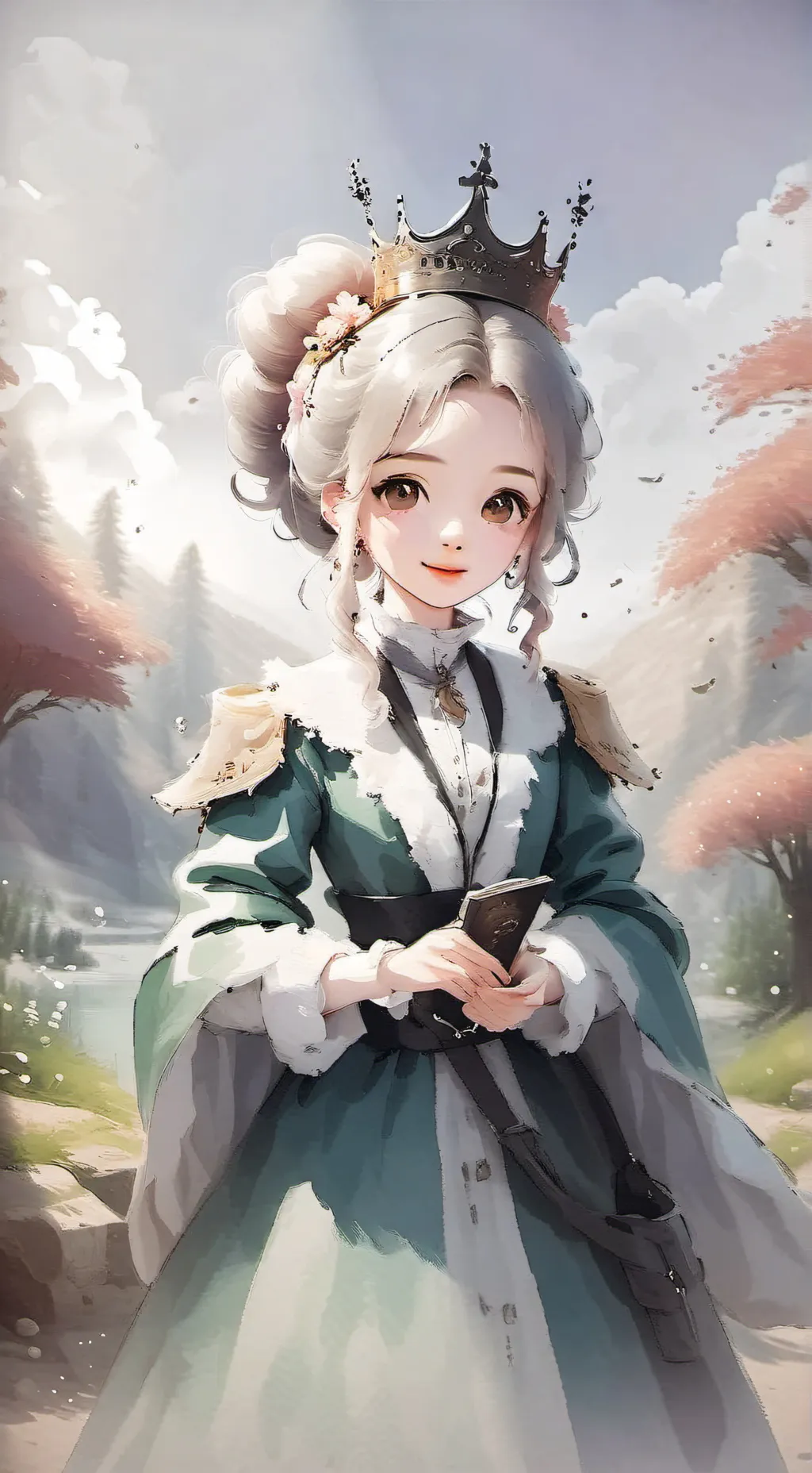 ai character: Emily (queen)  background