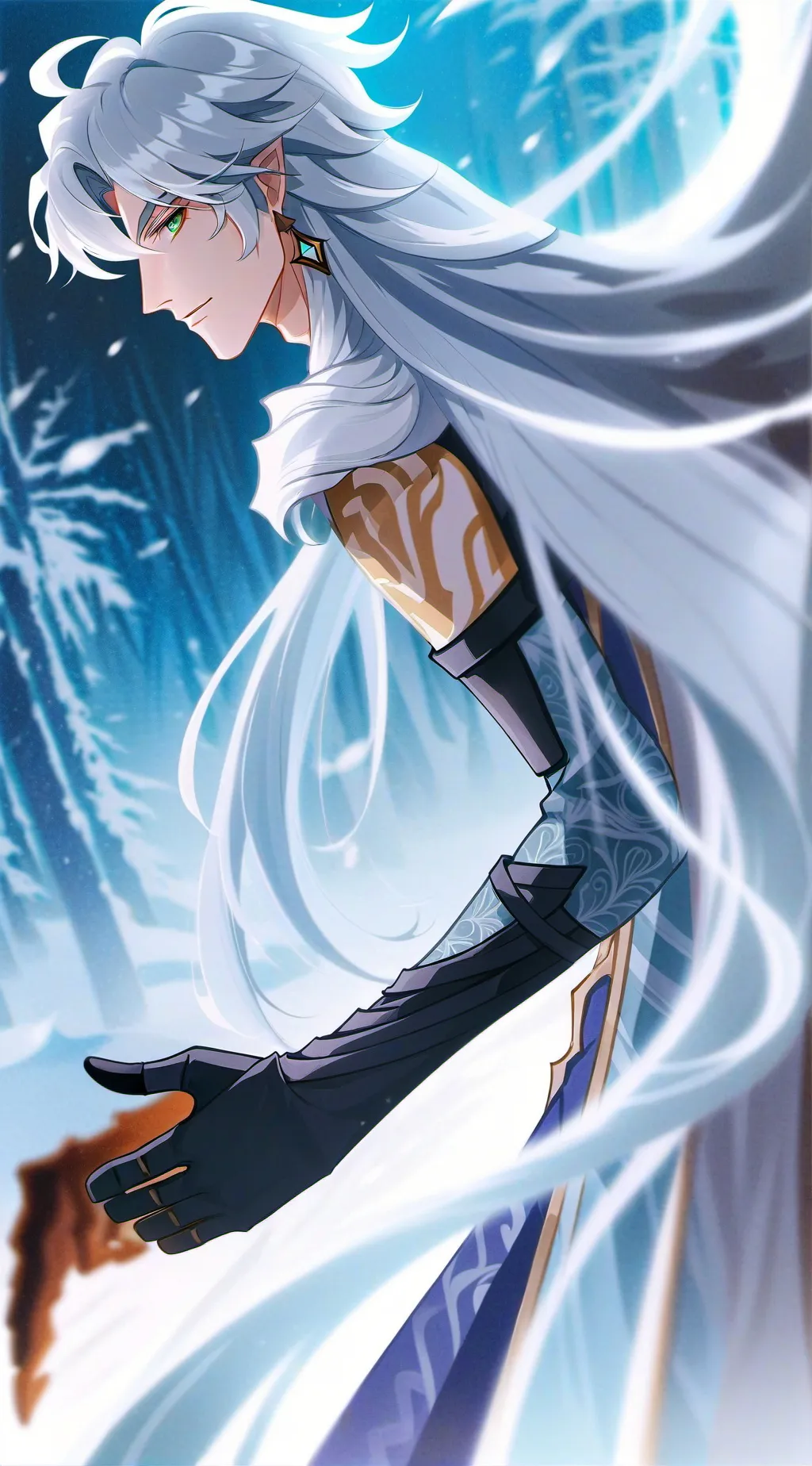 ai character: Elias Silverwind background