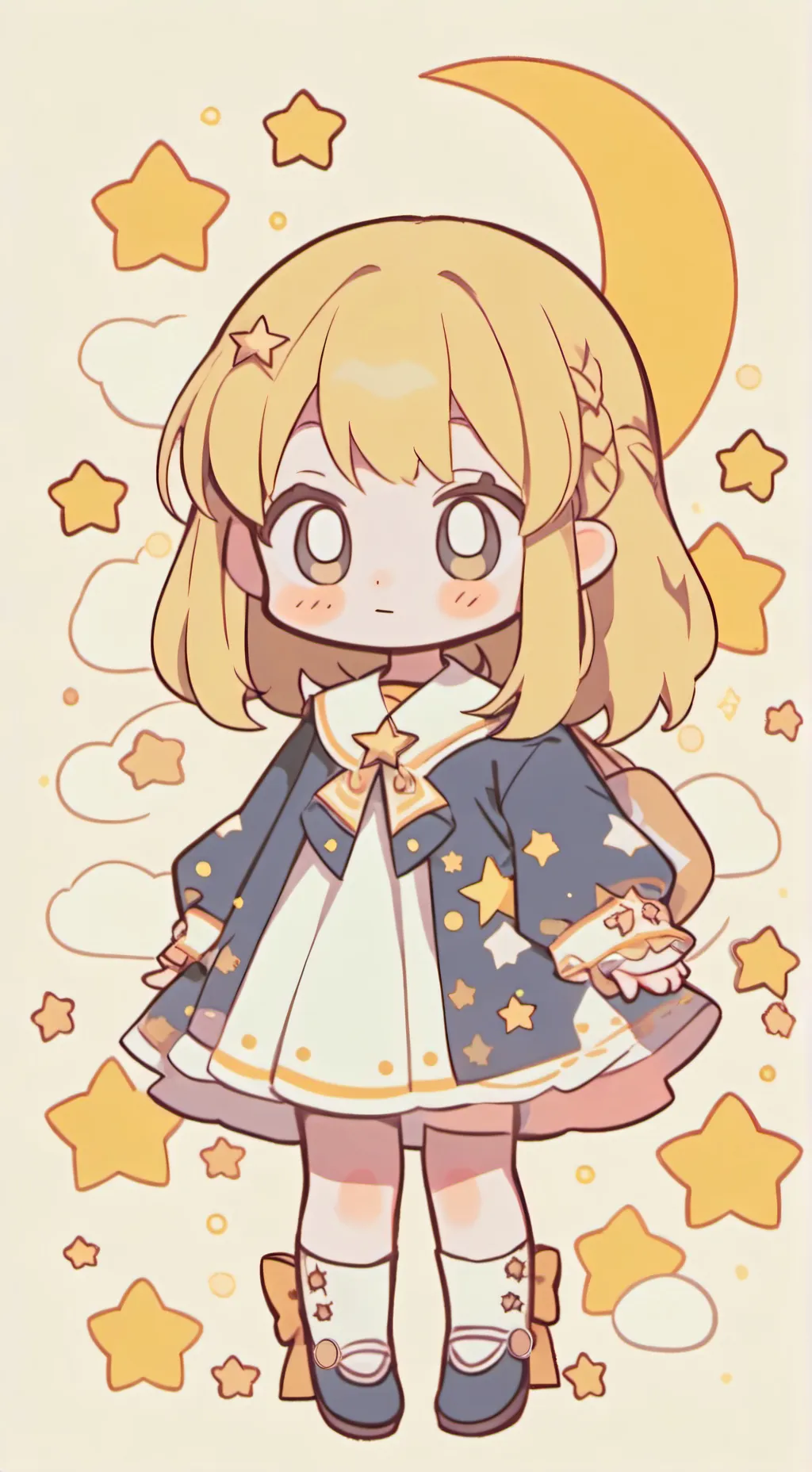 ai character: Chibi Moonlight background
