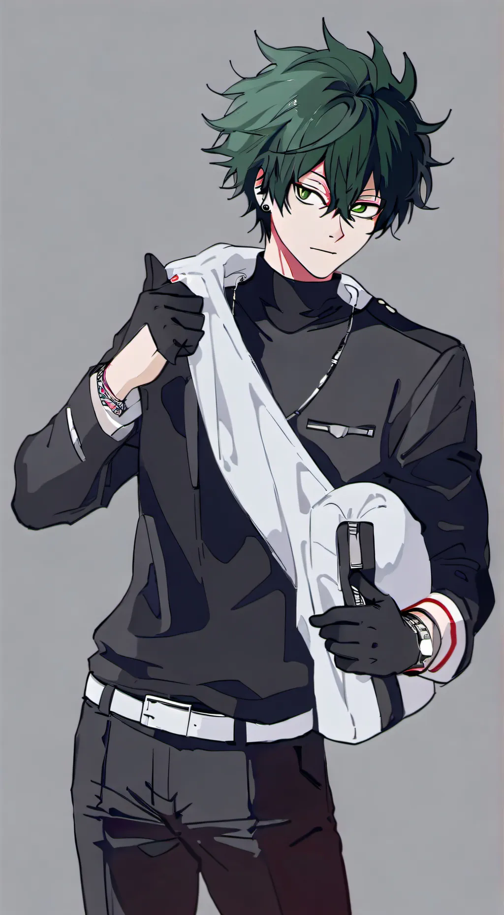ai character: deku villano  background