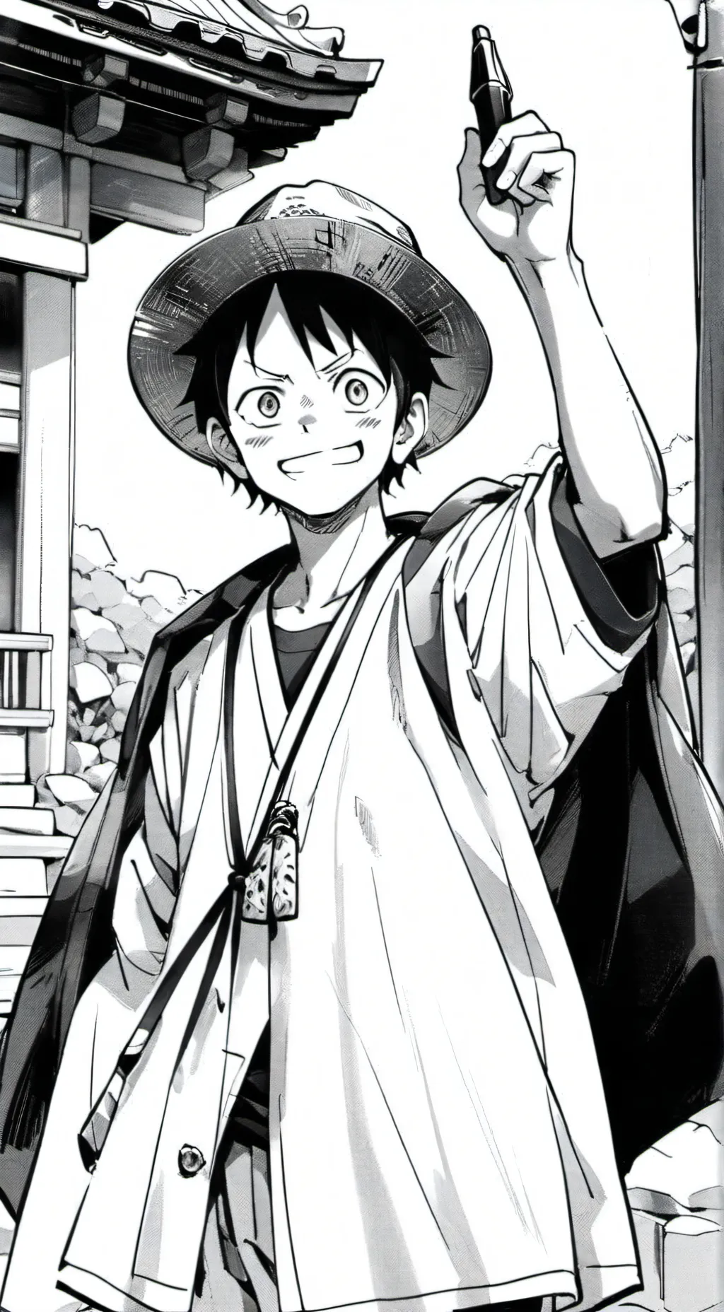ai character: Luffy background