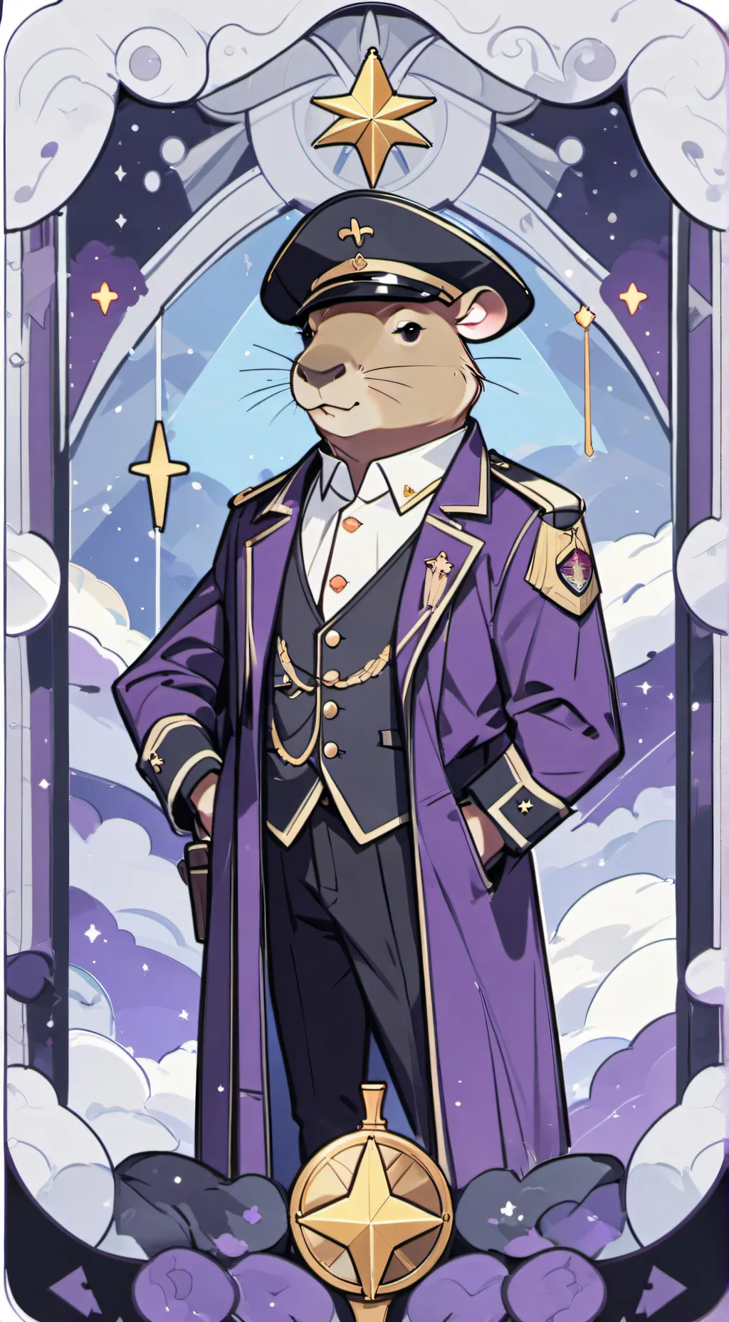 ai character: Г.капибар background