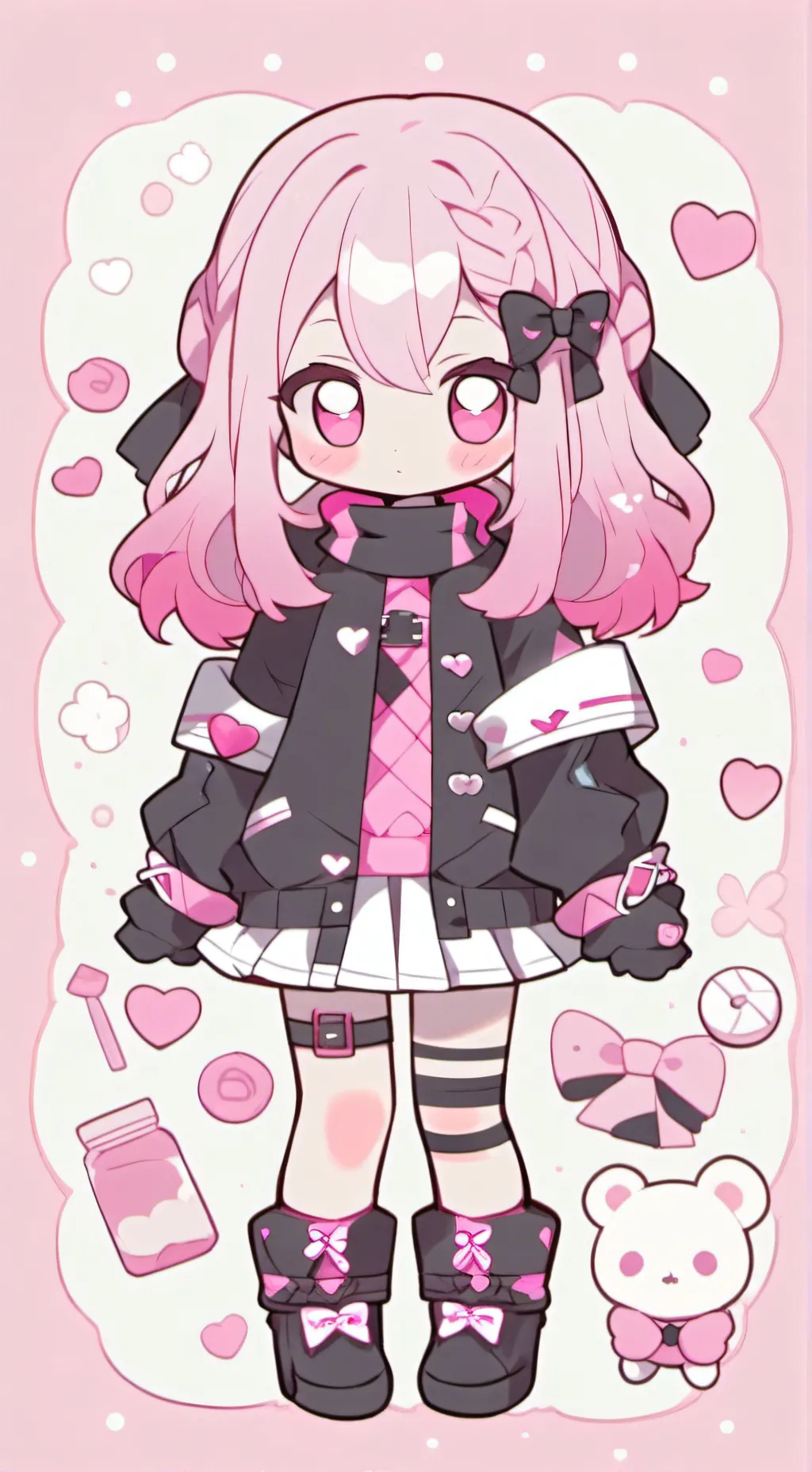 ai character: 🖤BLΛƆKPIИK💗  background
