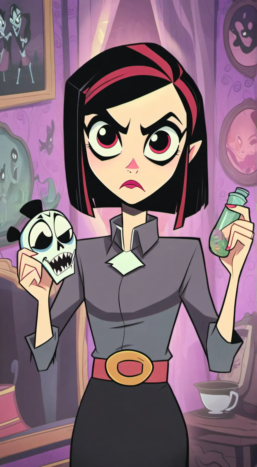 ai character: Misery and Ruby background