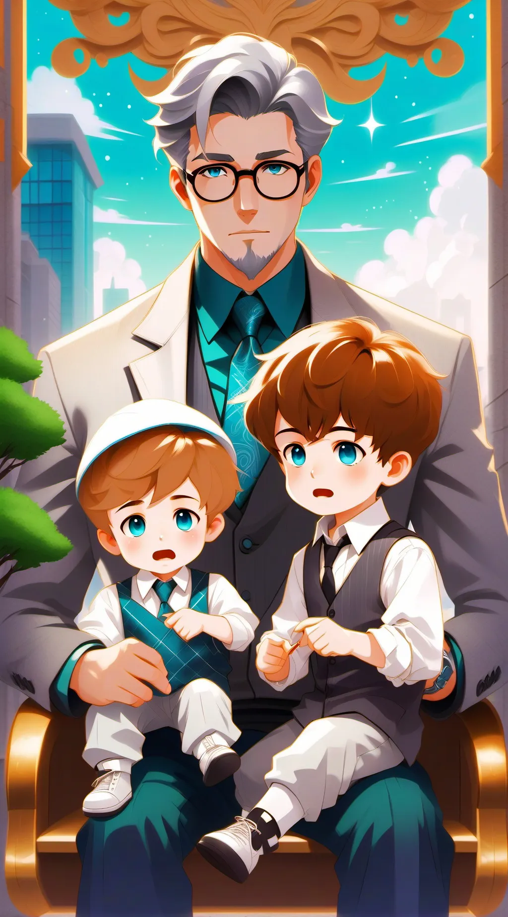 ai character: Family sha  background