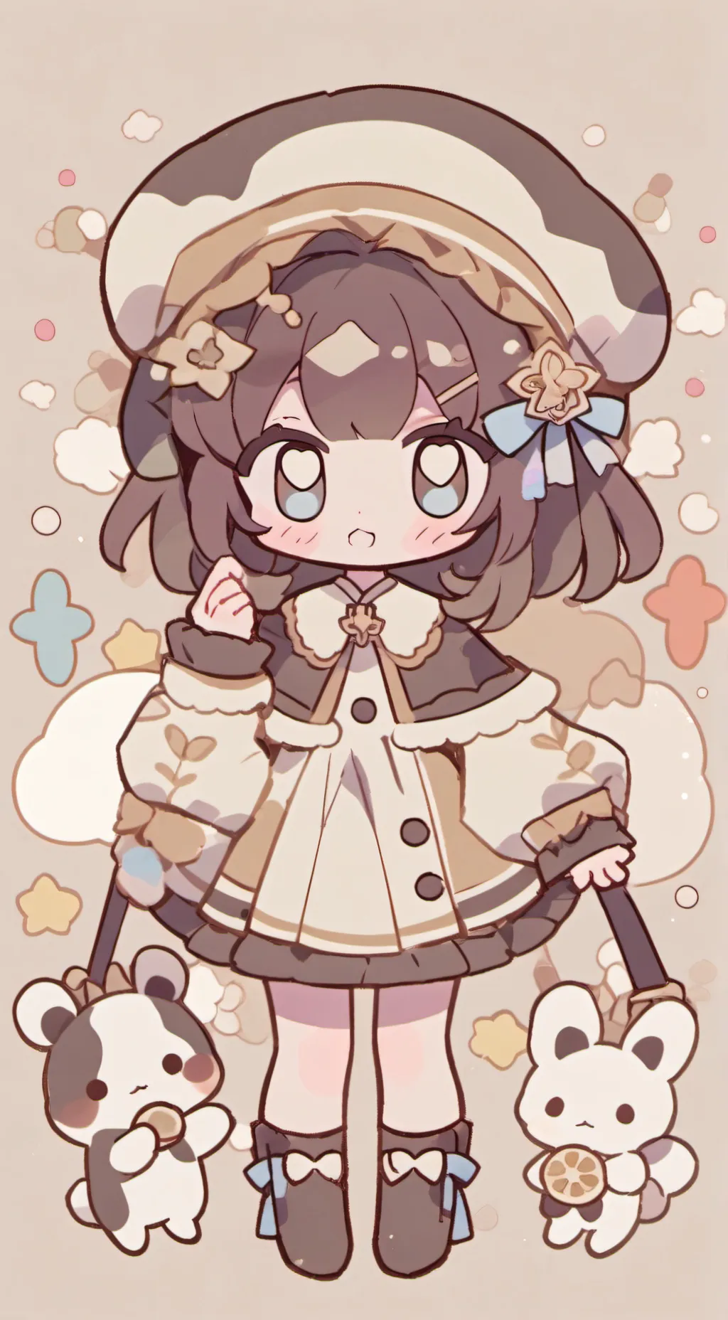 ai character: Brownie Bear background