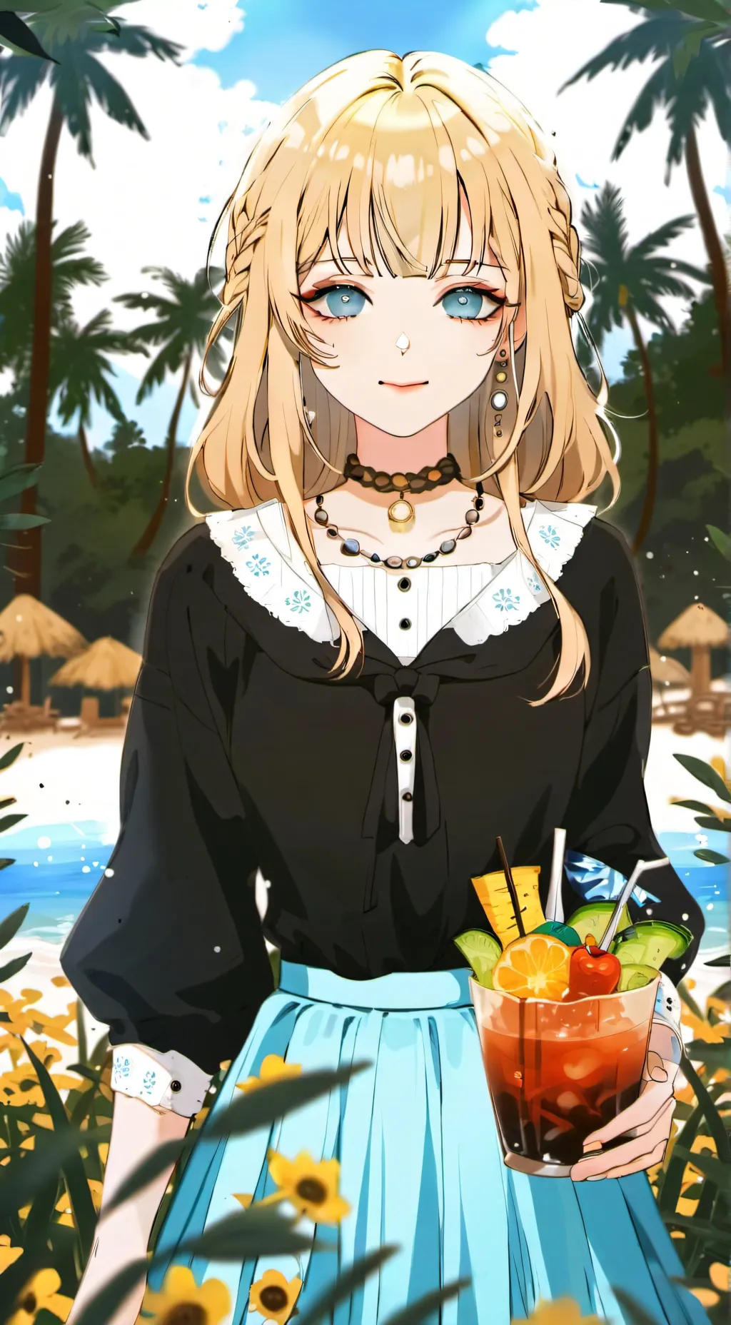 ai character: M.H.A in vacanza background