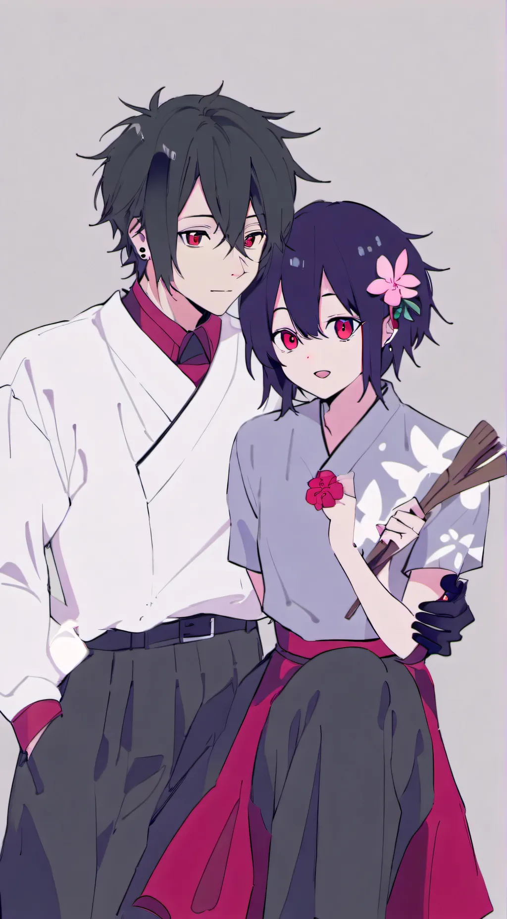 ai character: tanjiro x kanao background