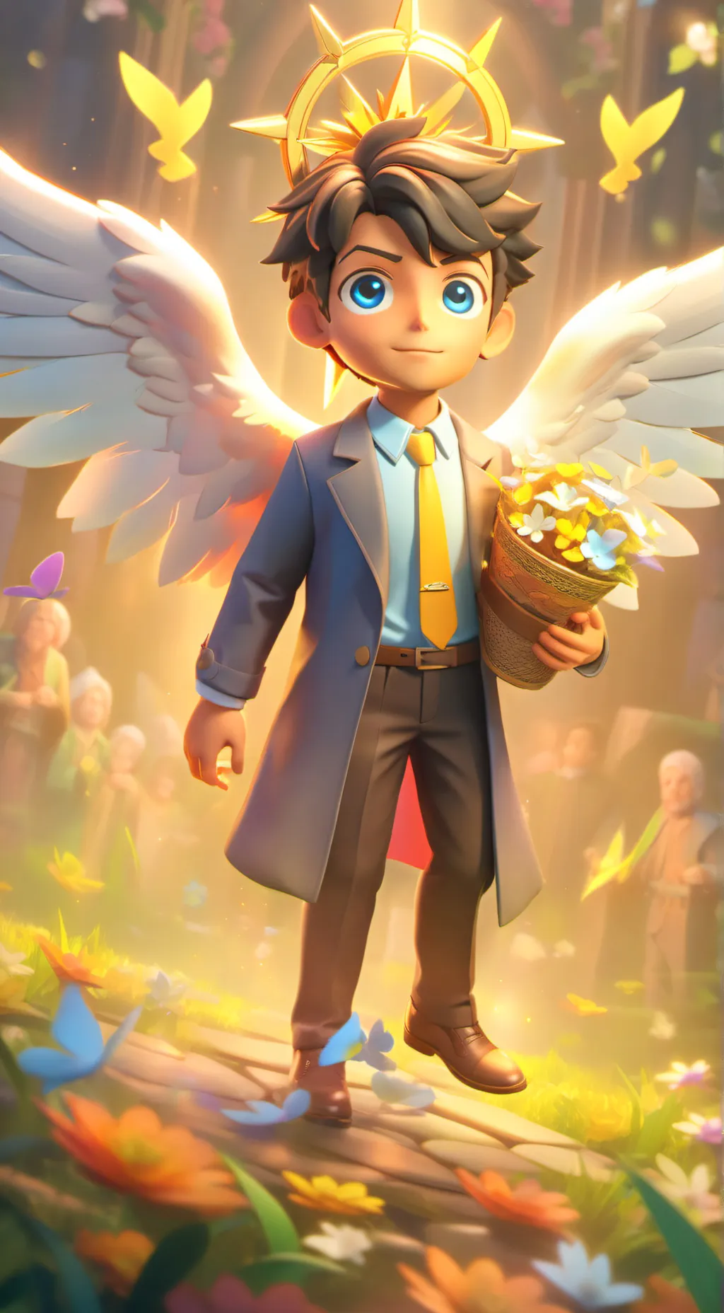 ai character: CastielSupernatuel background