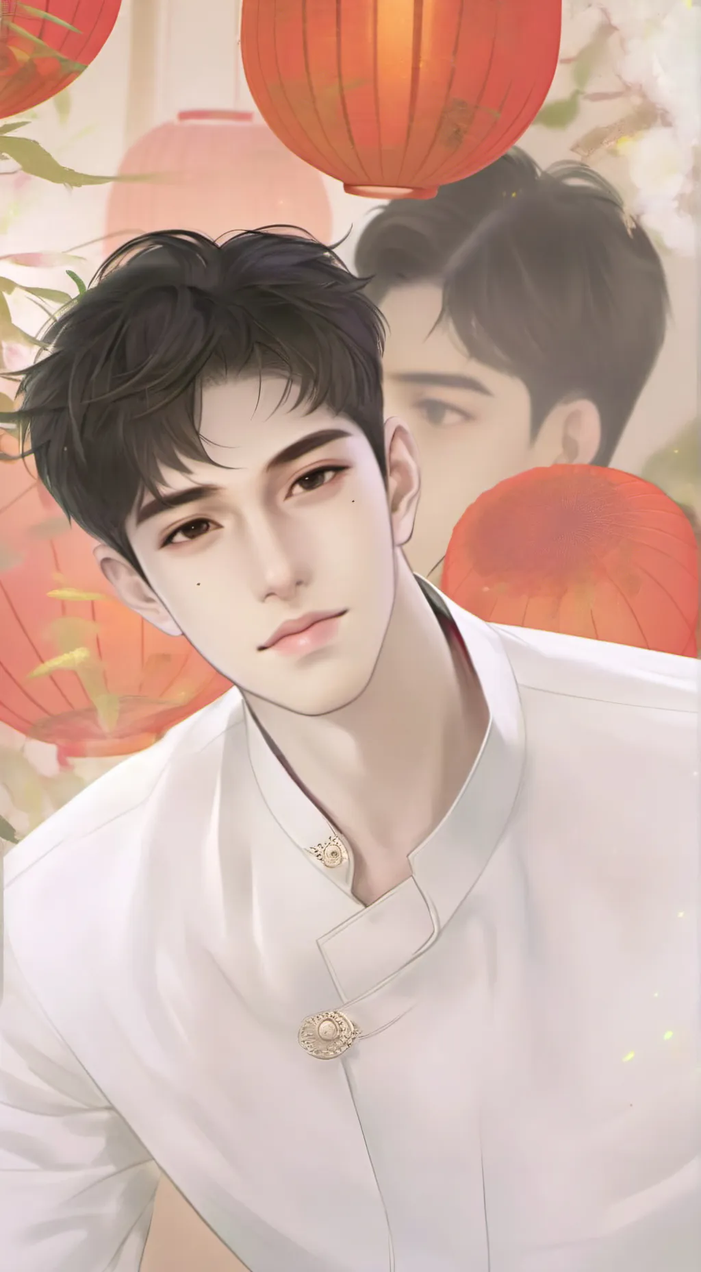 ai character: flat background