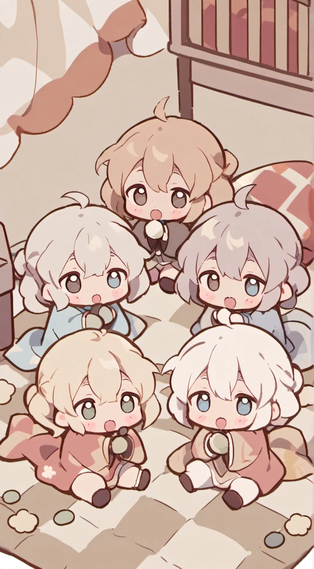 ai character: Blanket Babies  background