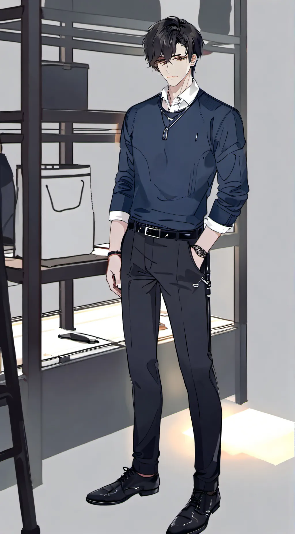 ai character: Герман background