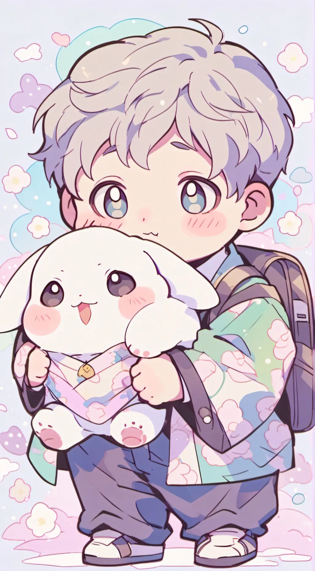 ai character: baby bunny pet background