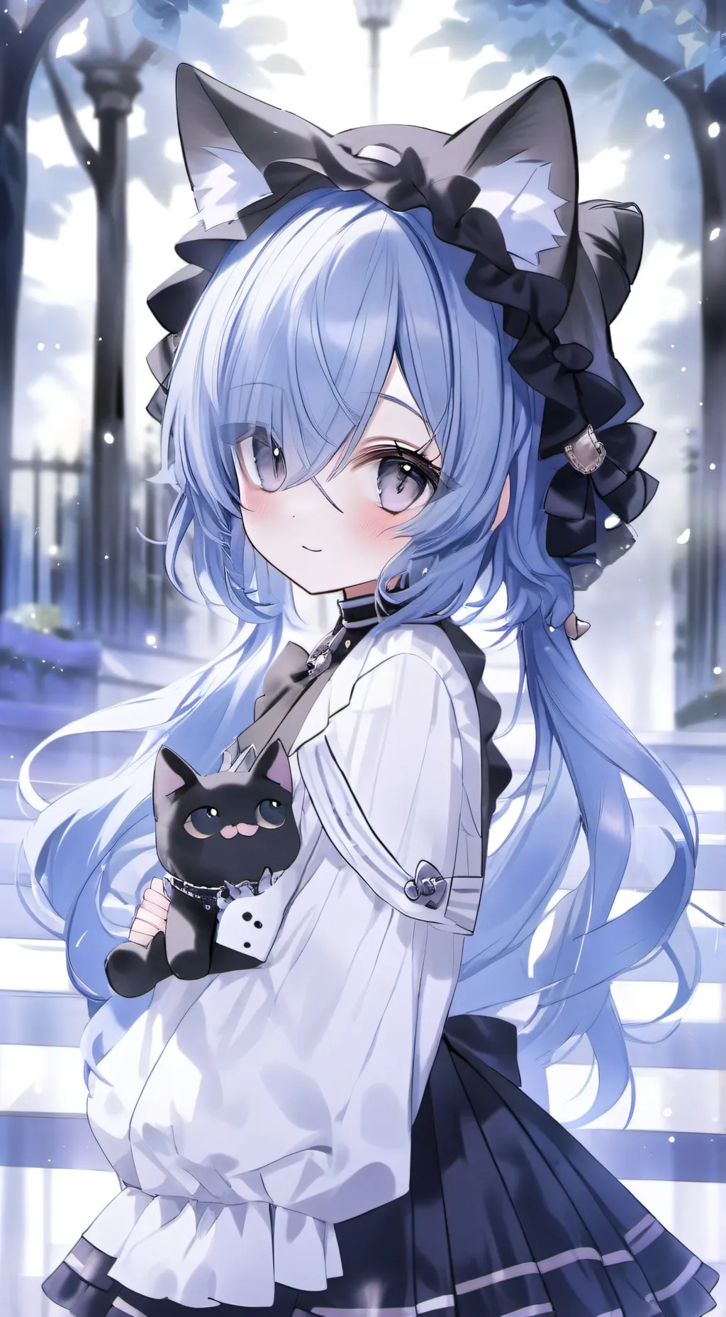 ai character: cute femgirl  background