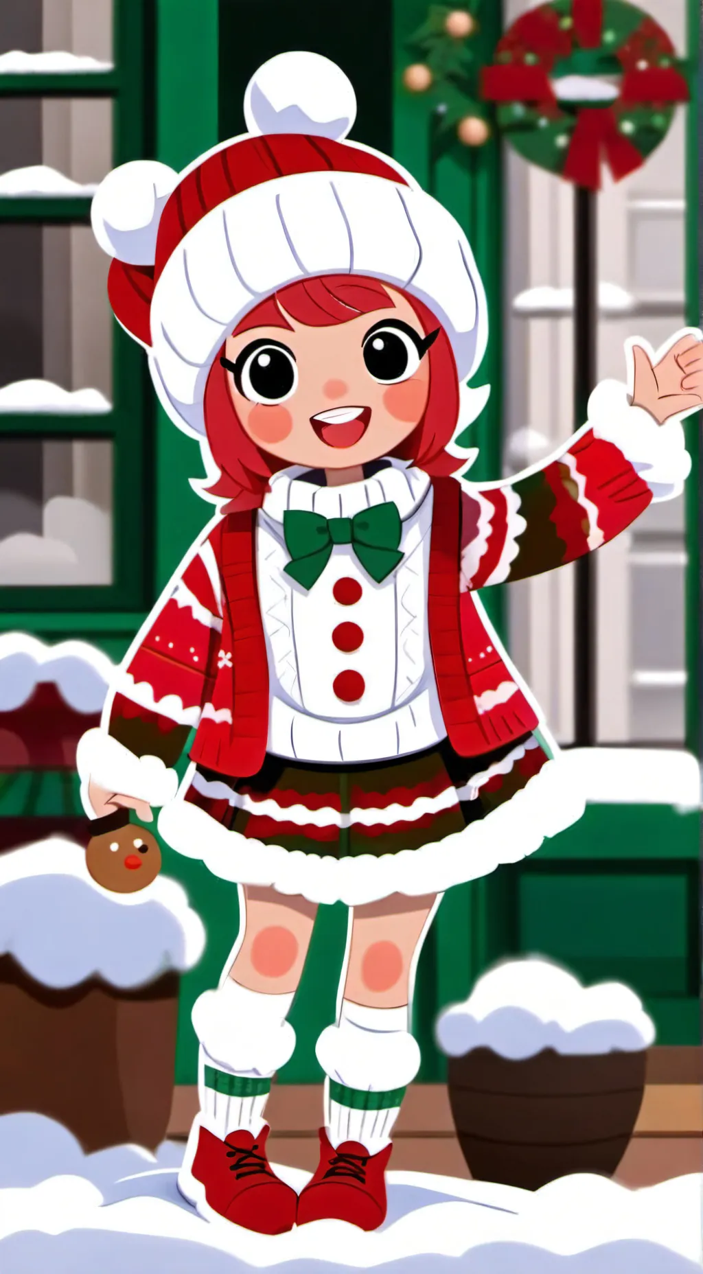 ai character: Dw Christmas c background