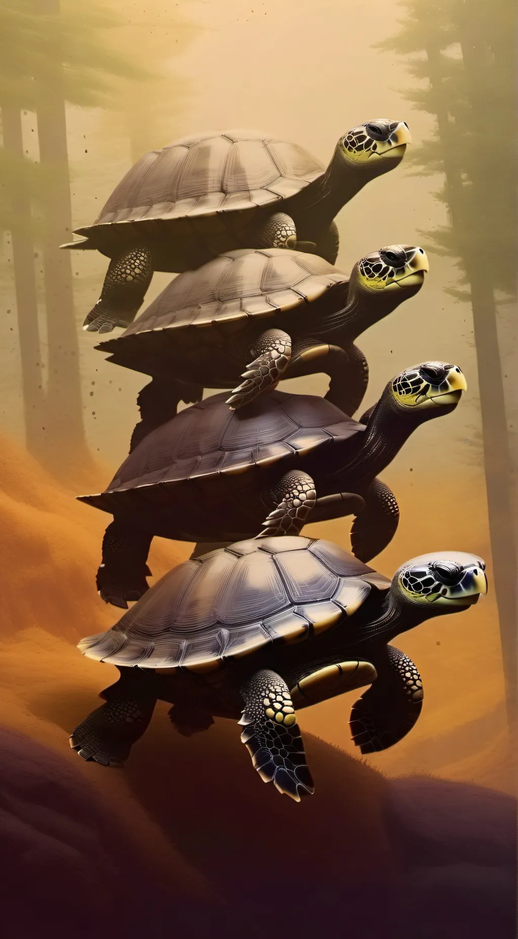 ai character: tmnt baby turtles background