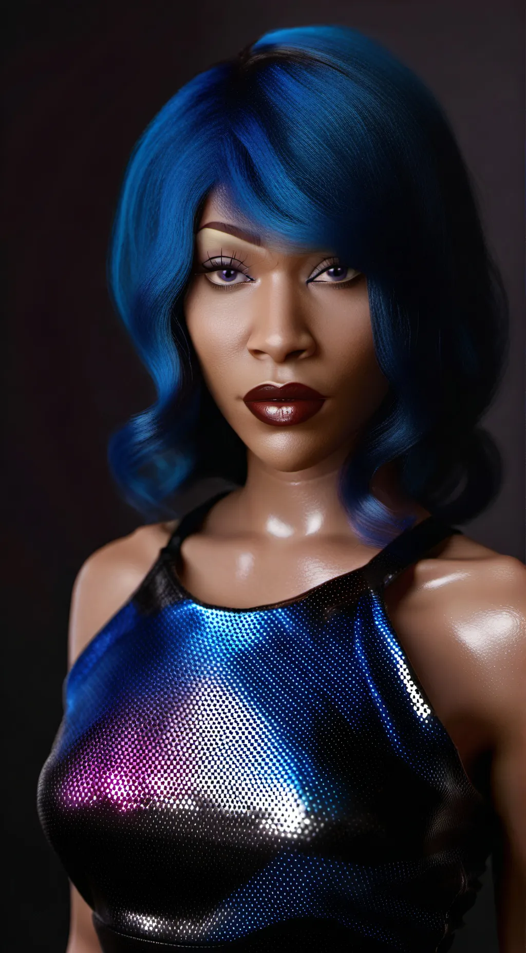 ai character: Blue ￼ background