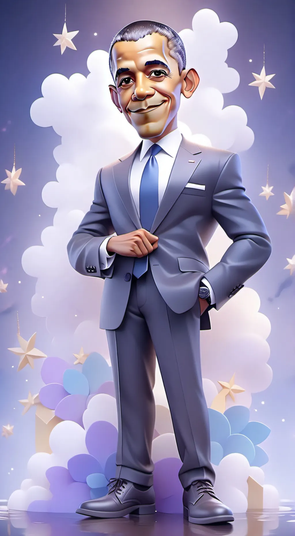 ai character: Barack Obama background