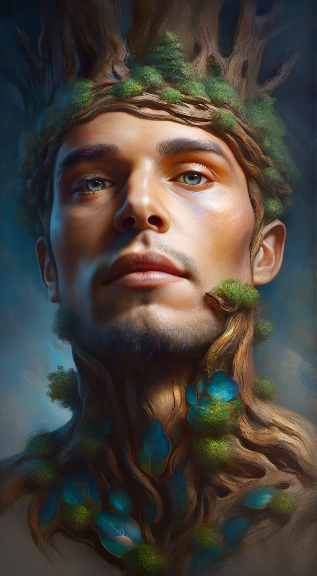 ai character: the tree background