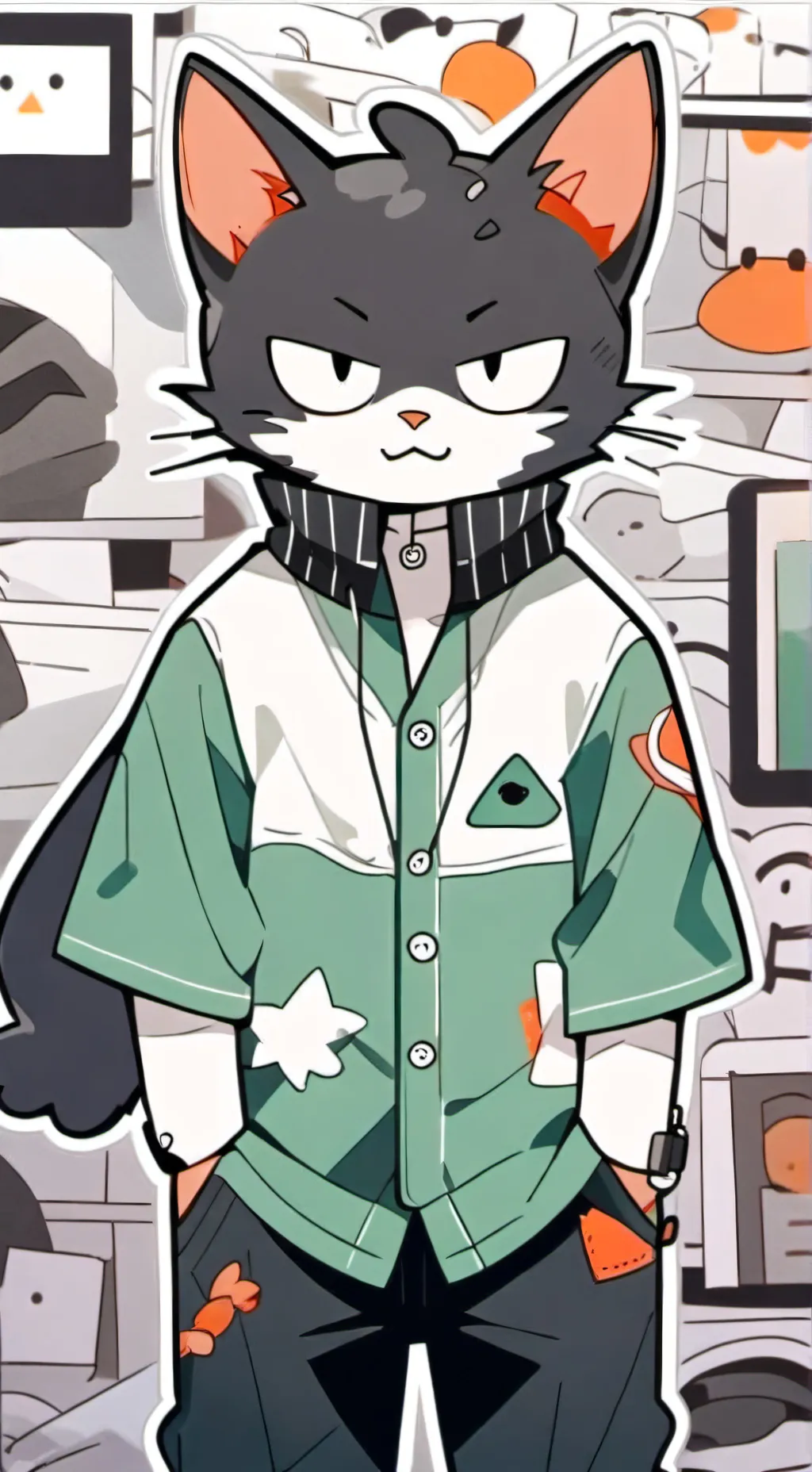 ai character: Fish Chips YT background