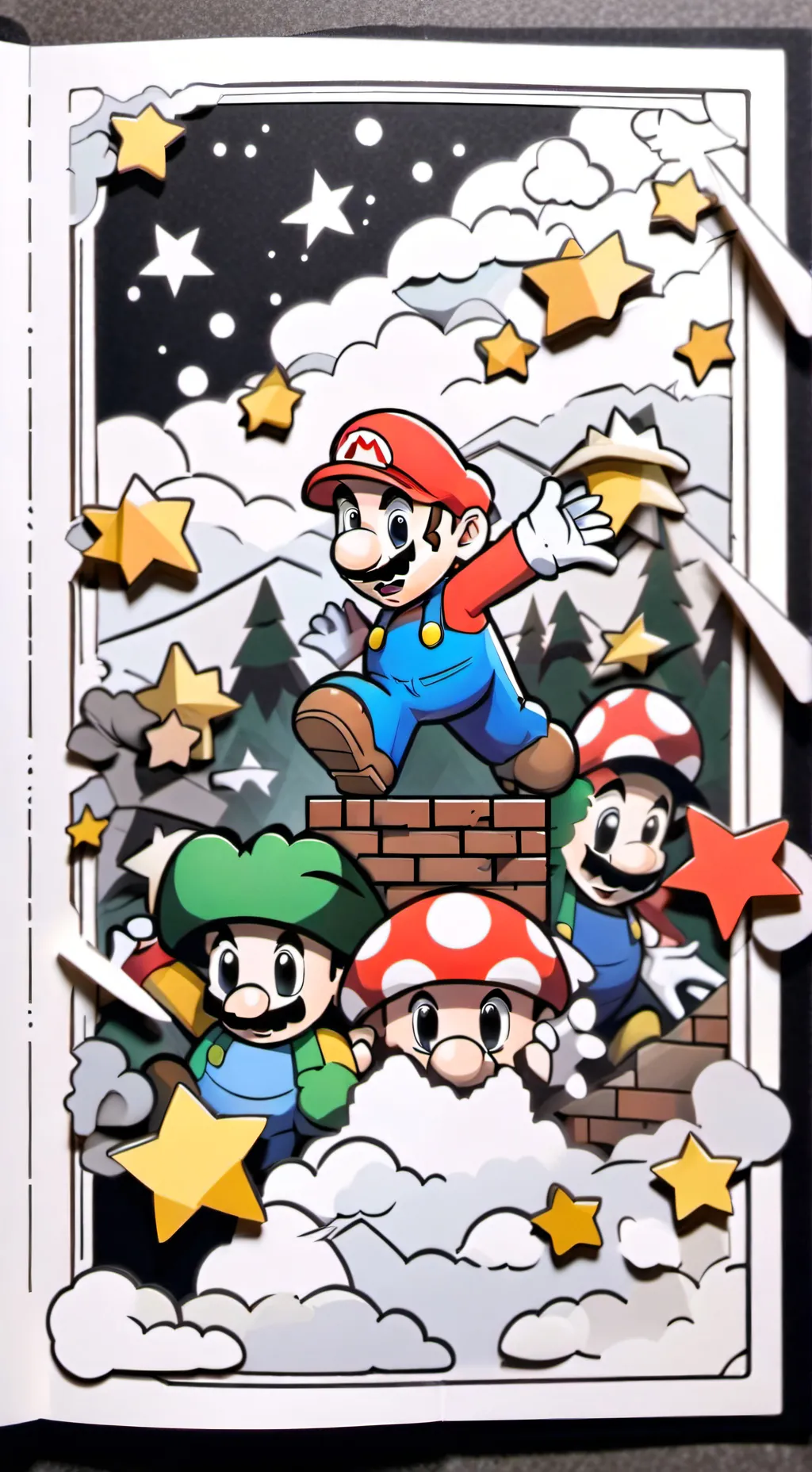 ai character: Paper Mario TTYD  background