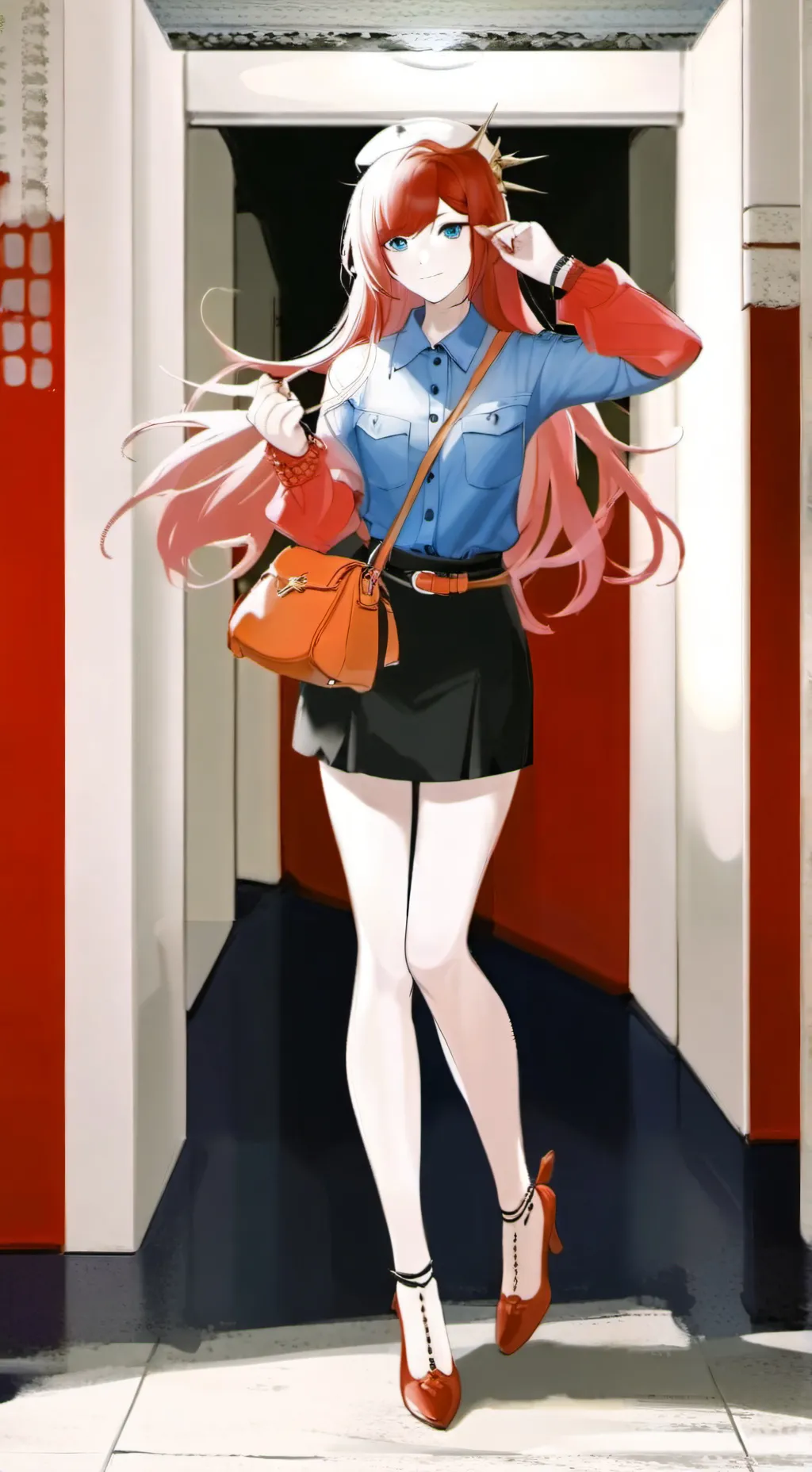 ai character: blue  background