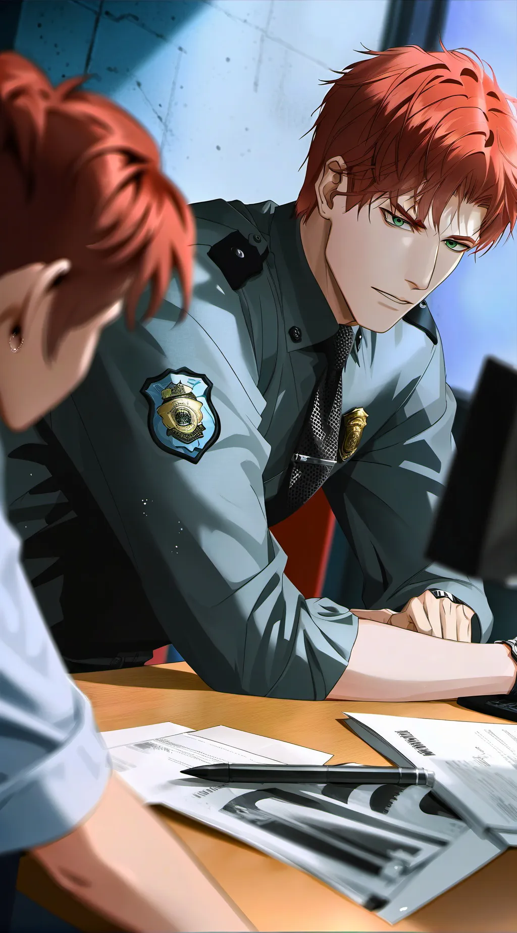 ai character: Officer Xavier  background