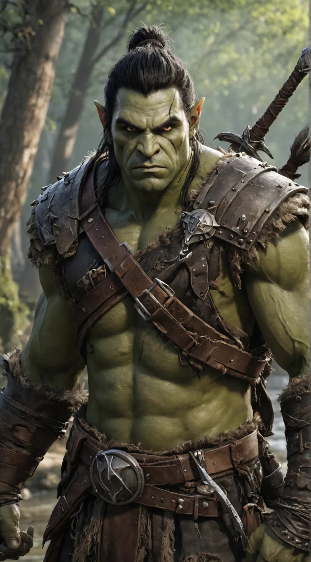 ai character: Chief golem grimm background