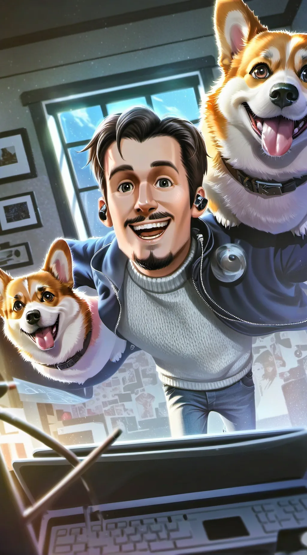 ai character: BitMoji background