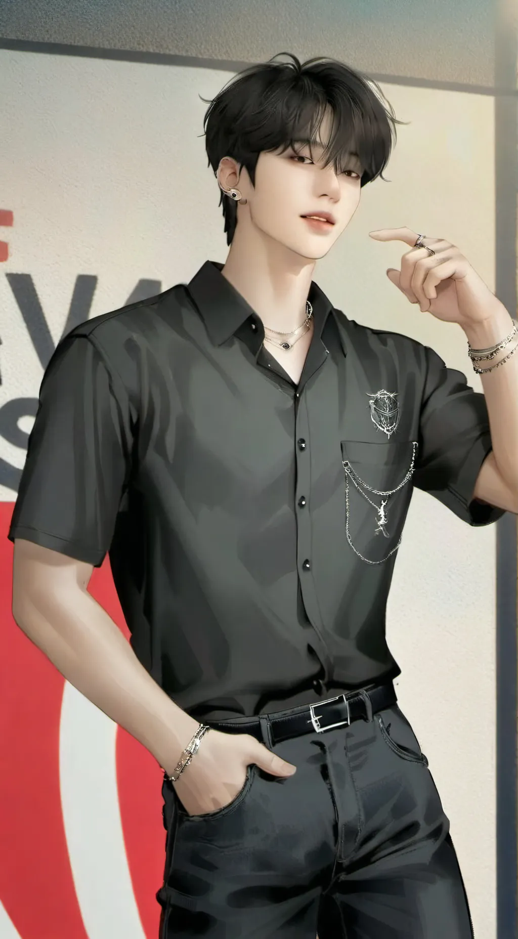 ai character: Jeongin. background