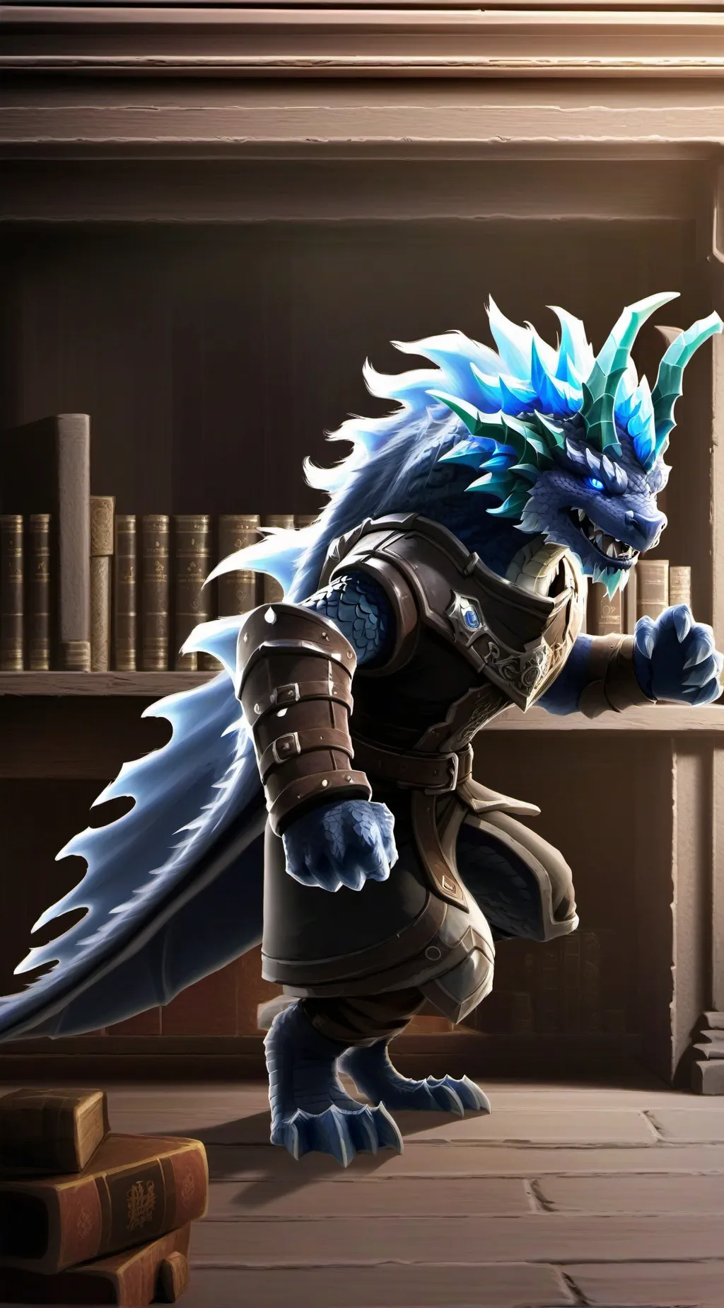 ai character: puppet dragon background