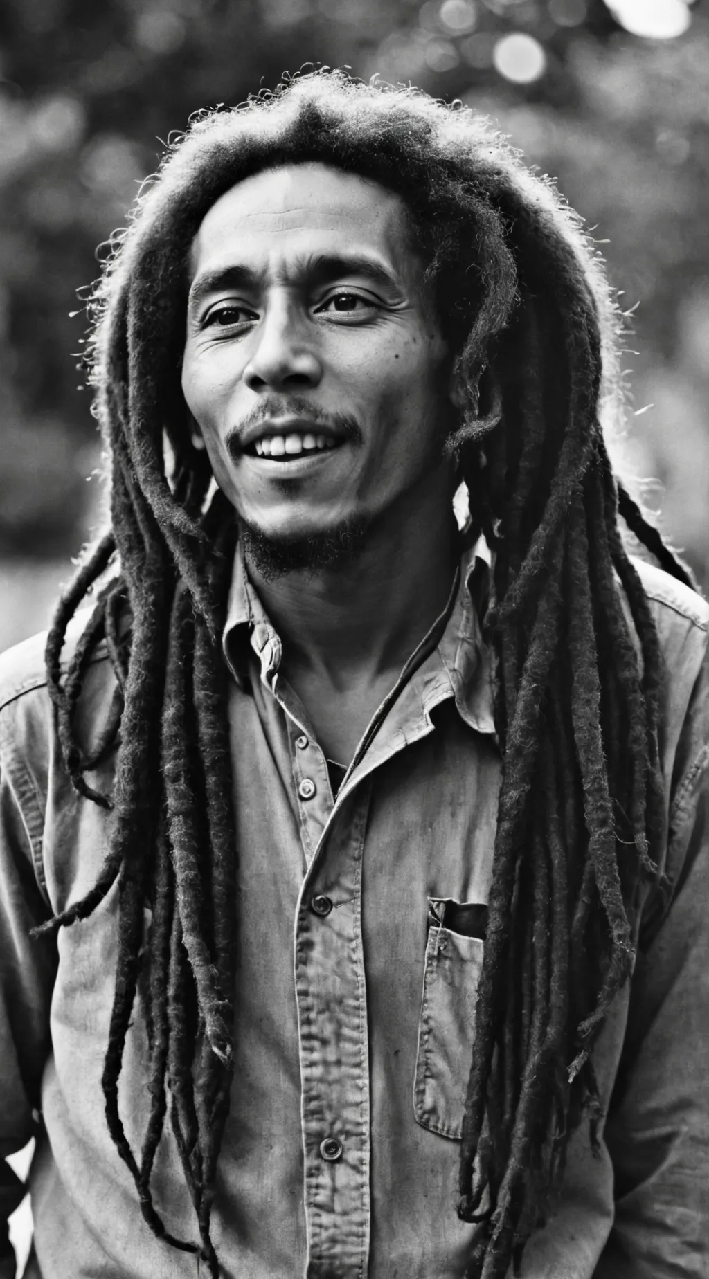 ai character: bob Marley  background