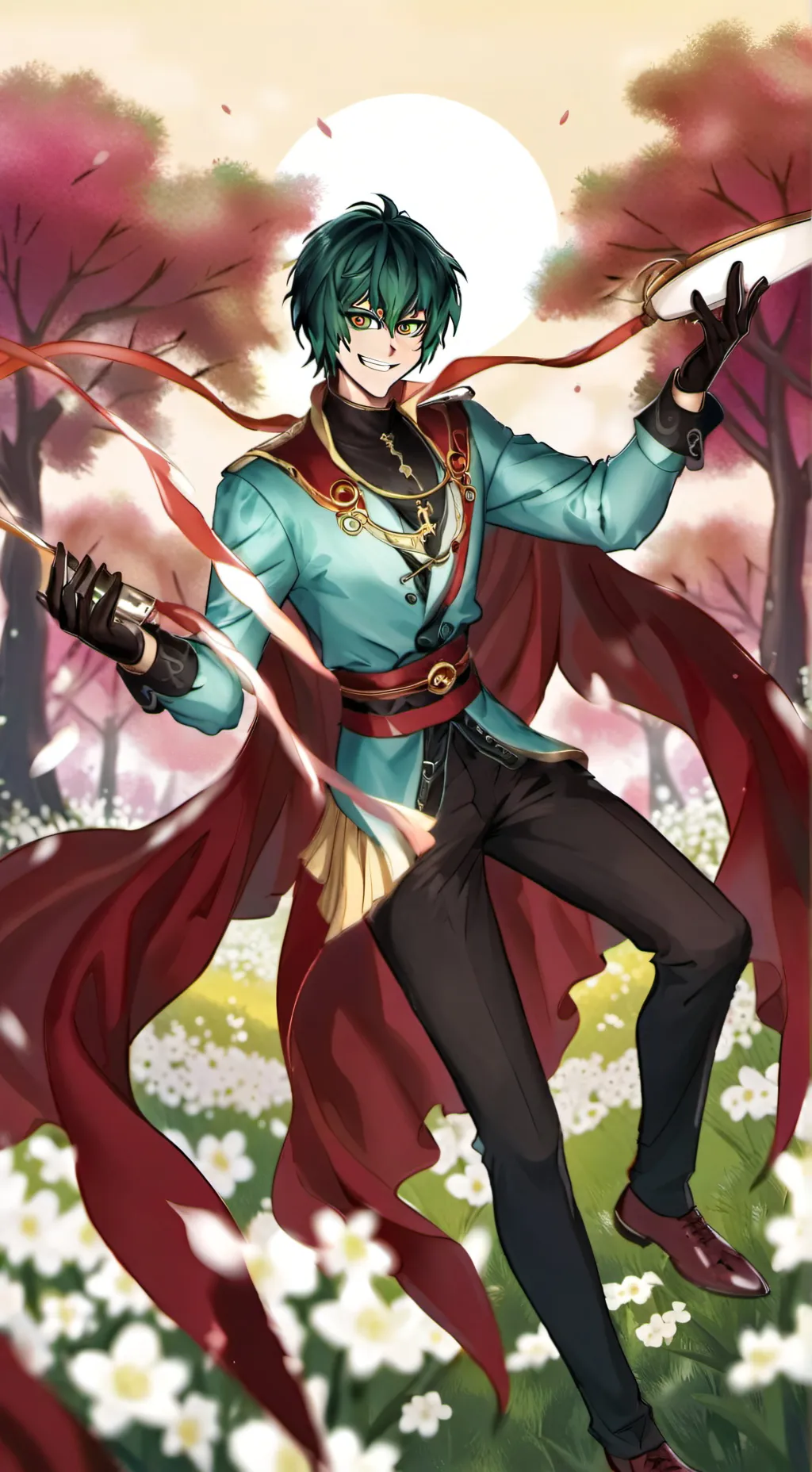 ai character: MHA FOREST background