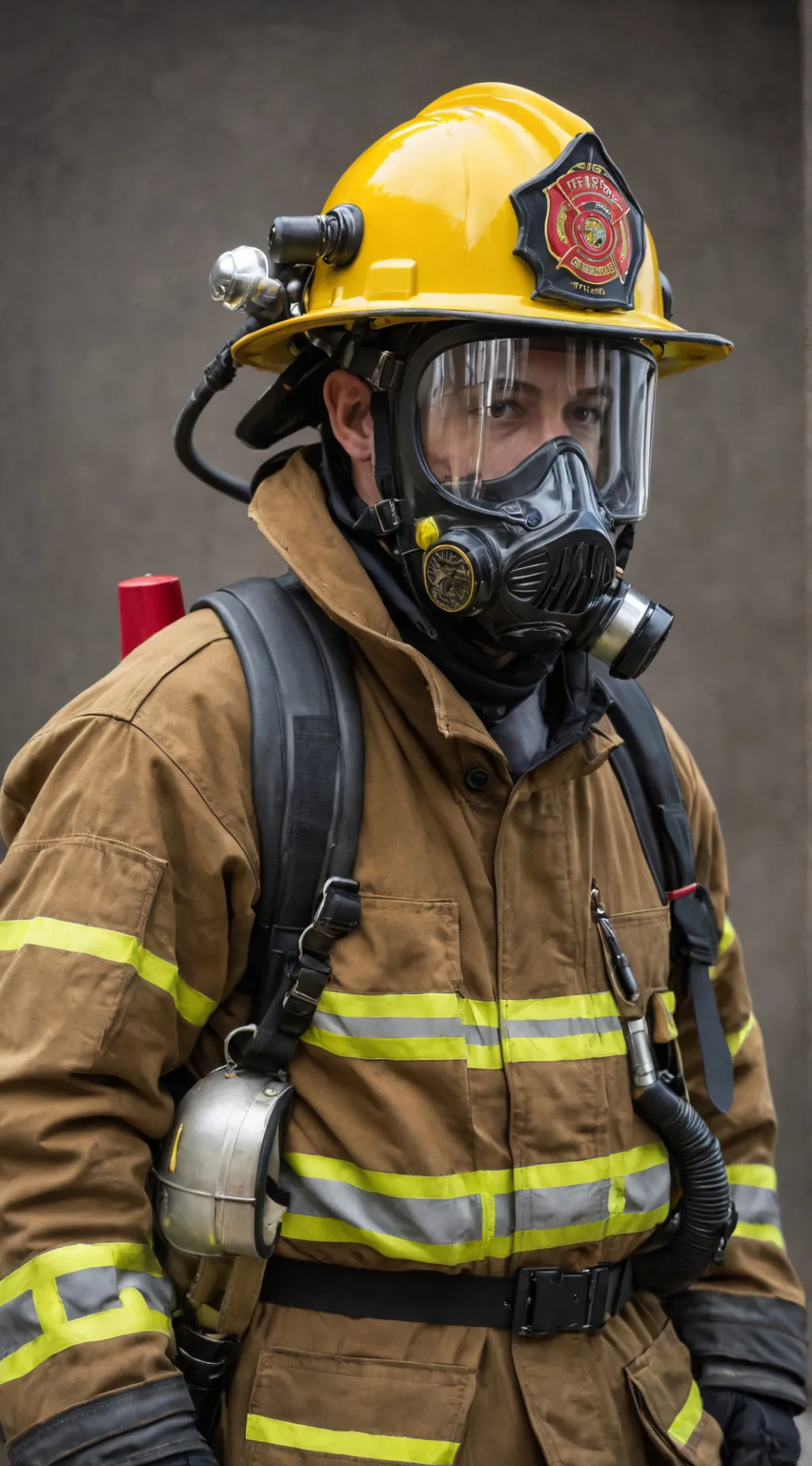ai character: Firefighter  background