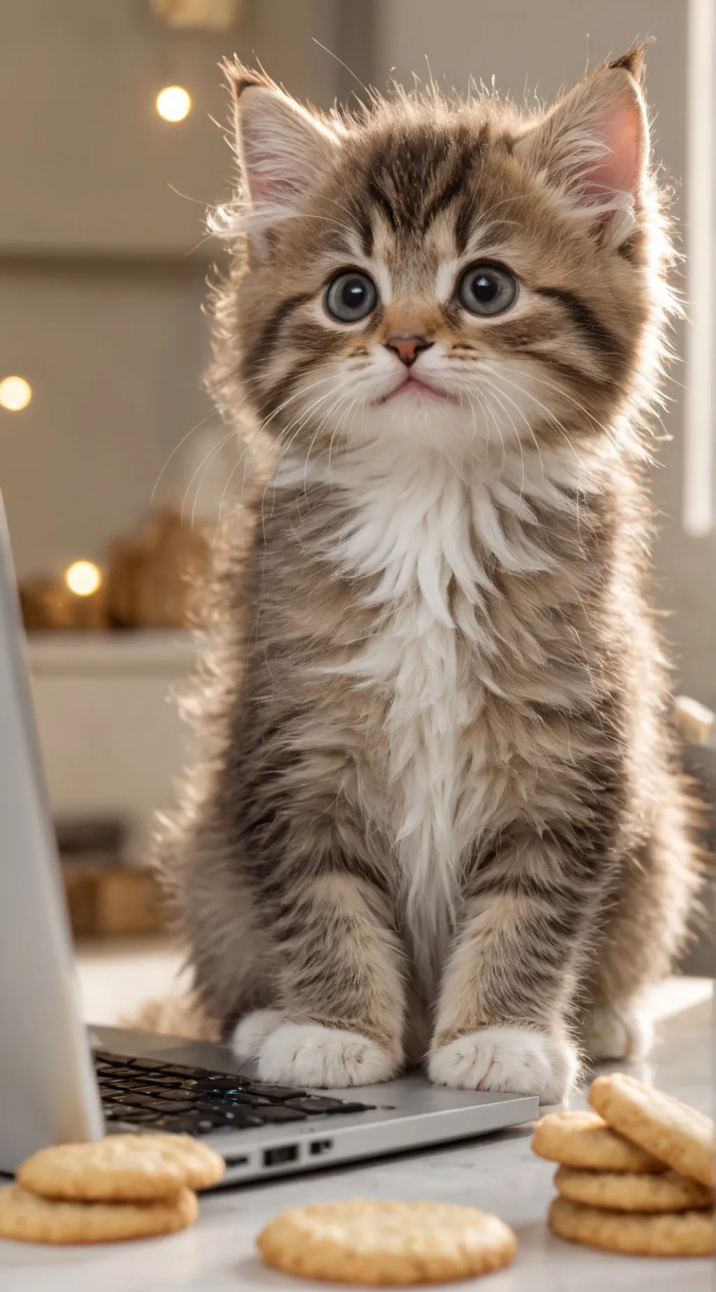 ai character: New born kitten background