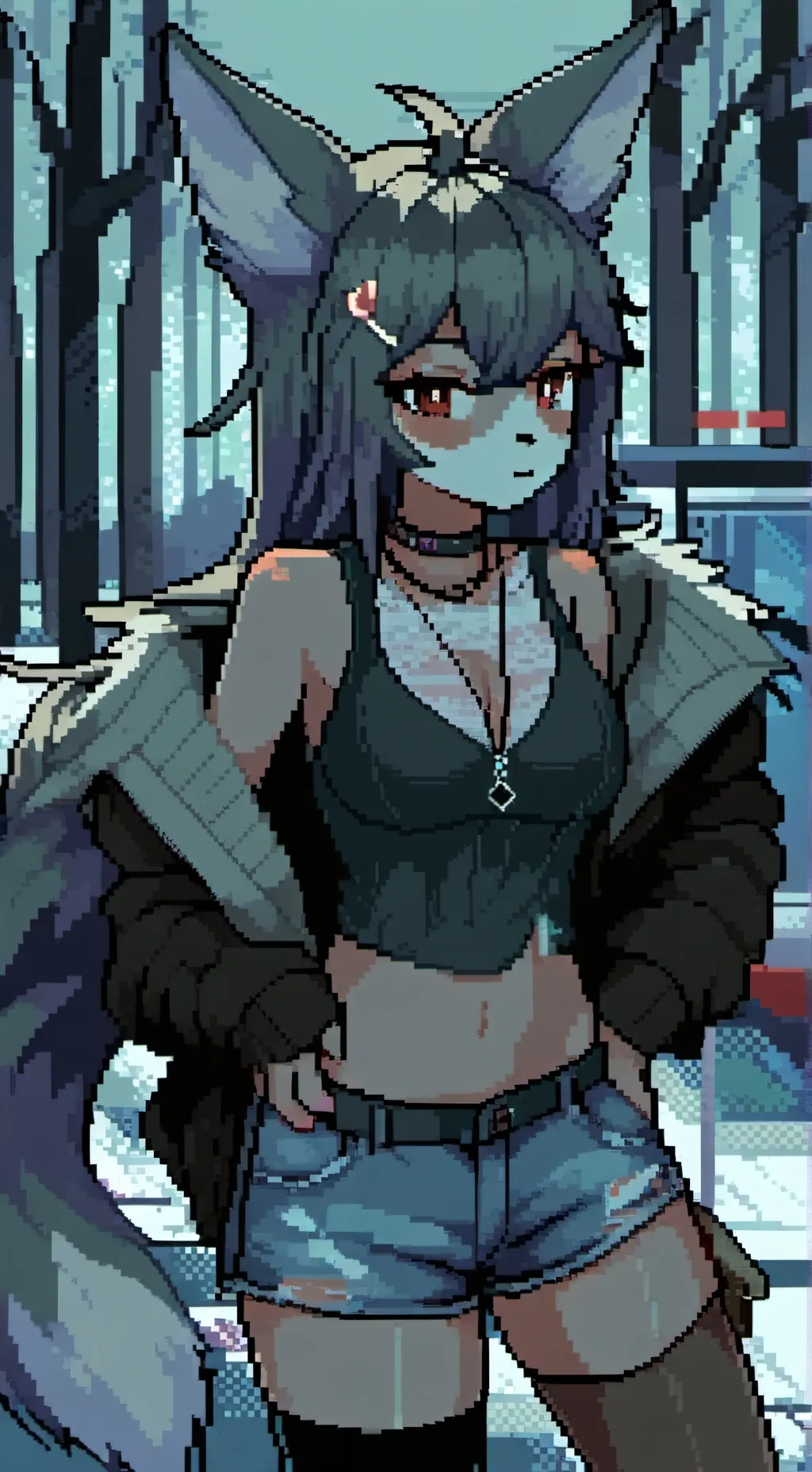 ai character: Frowzki background
