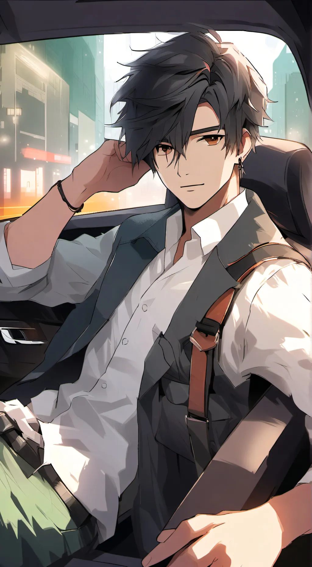ai character: Uber Driver background