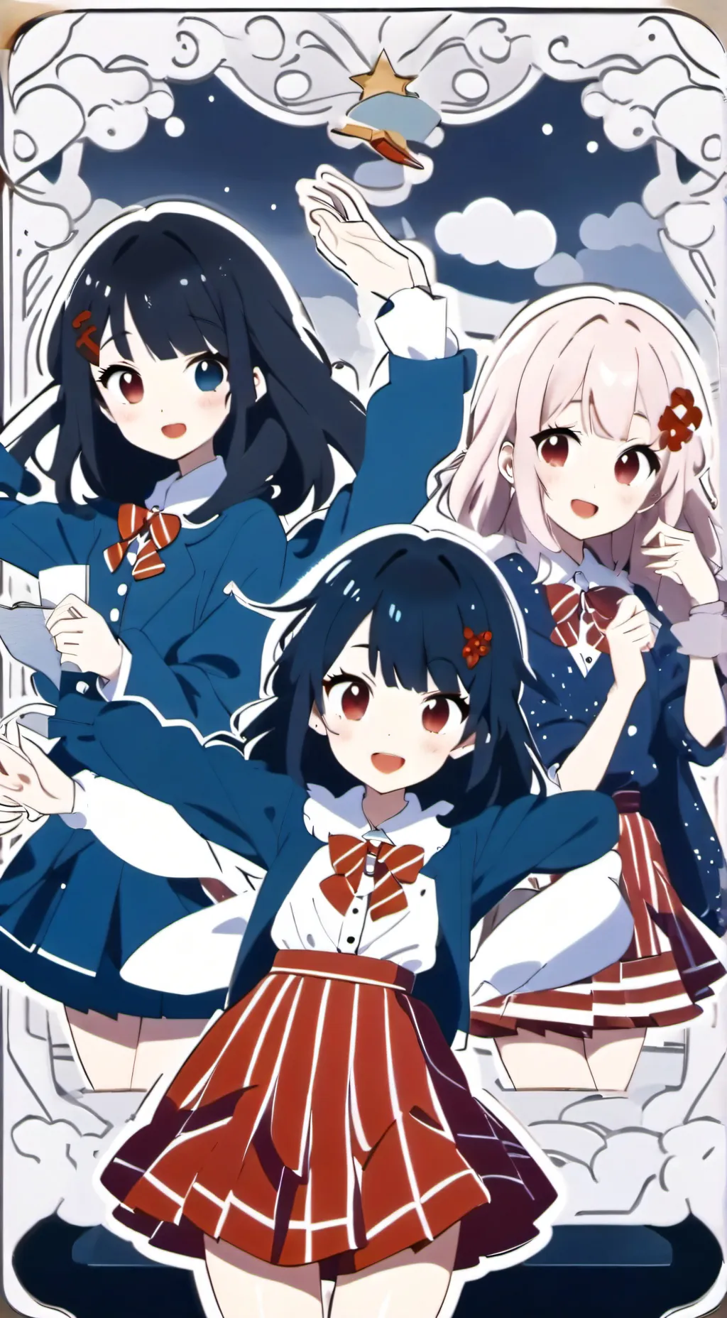 ai character: Mila Mita Emily  background