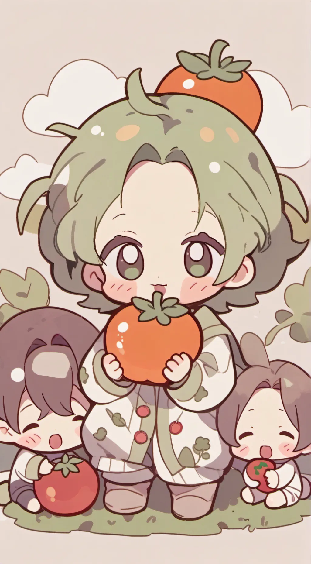 ai character: Vegetable Babies  background