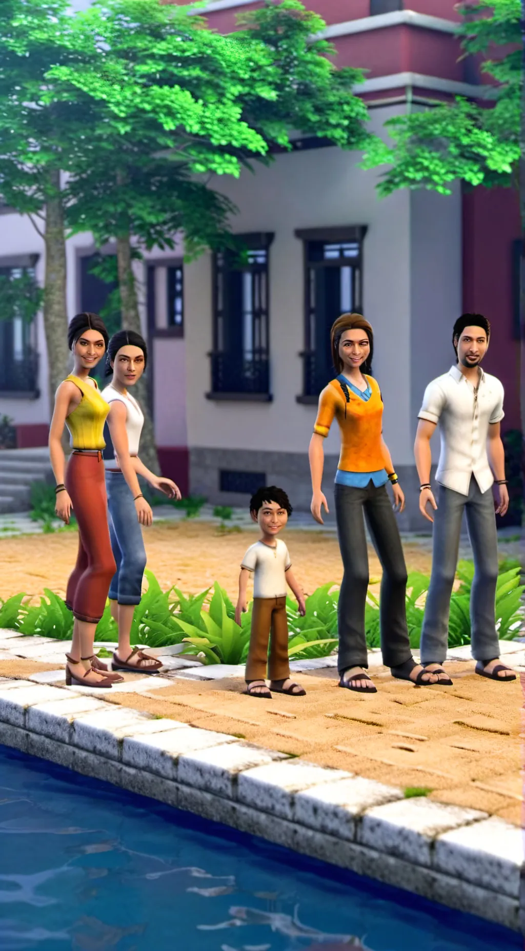 ai character: mansão kids background